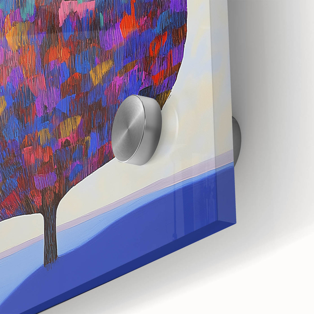 Multicolored Abstract Tree Canvas - Modern Vibrant Floral Wall Art