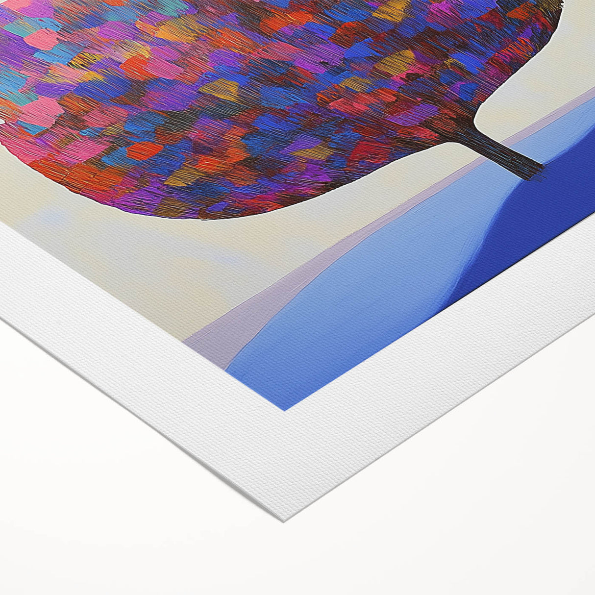 Multicolored Abstract Tree Canvas - Modern Vibrant Floral Wall Art