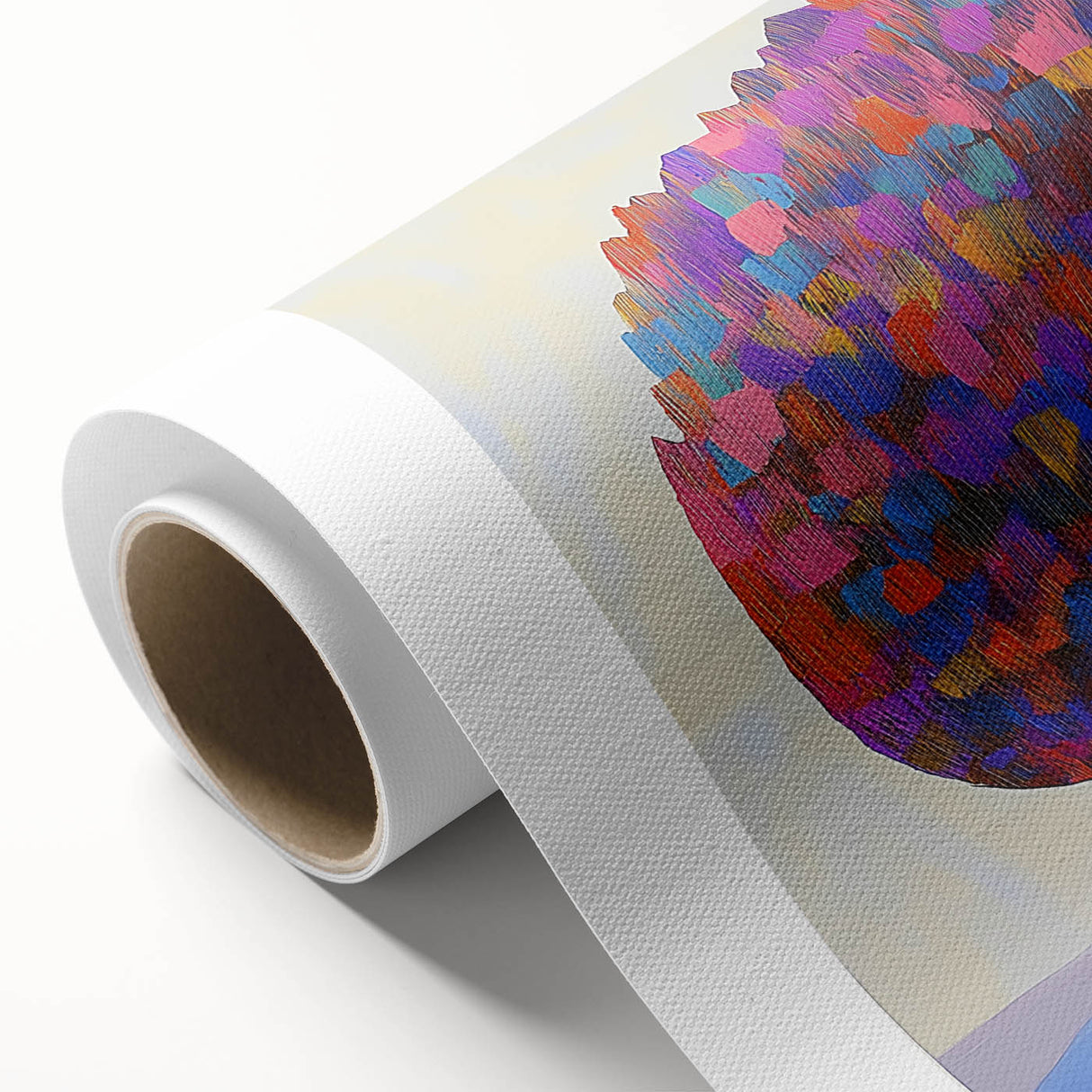 Multicolored Abstract Tree Canvas - Modern Vibrant Floral Wall Art