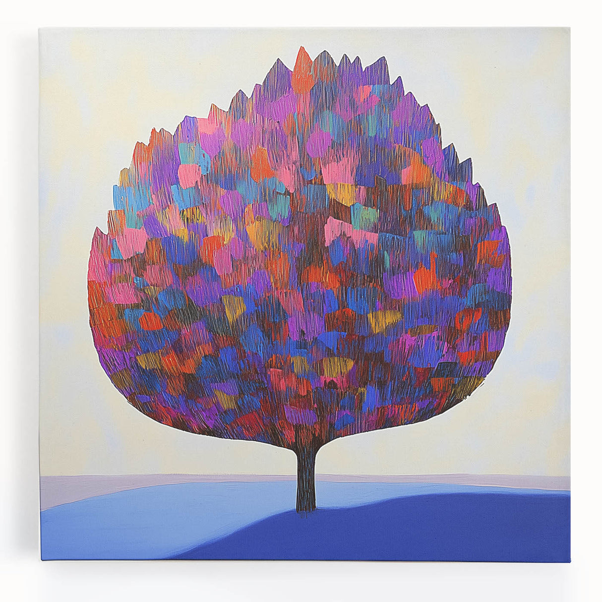 Abstract floral design stretched canvas art in vibrant colors, showcasing intricate patterns and textures, perfect for modern home decor or artistic display.