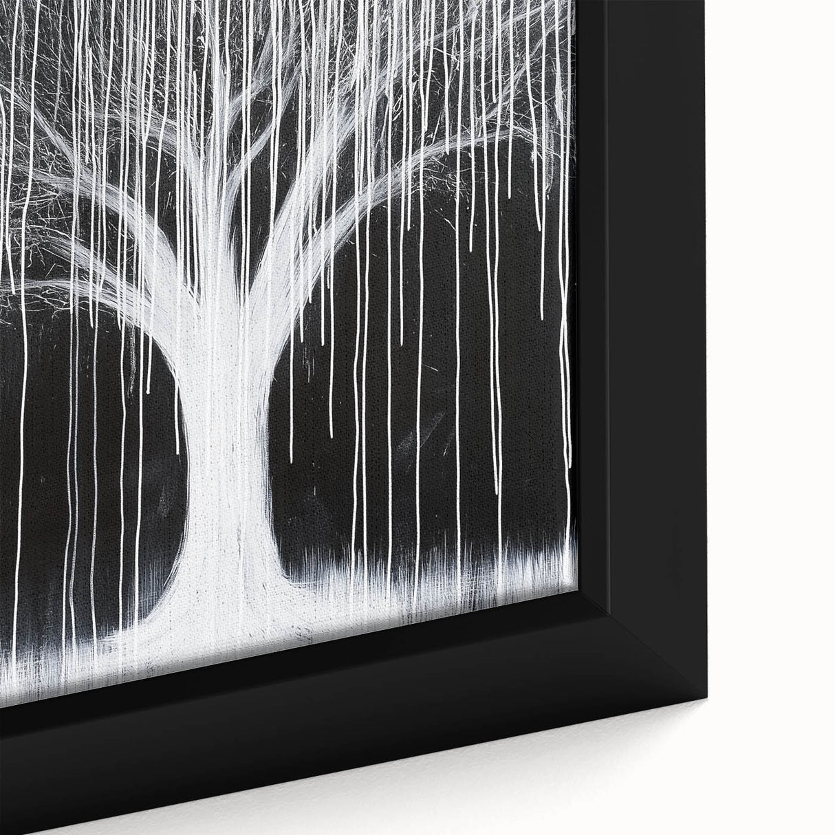 Abstract floral design on a framed canvas, showcasing vibrant colors and intricate details, perfect for modern home decor or art enthusiasts.