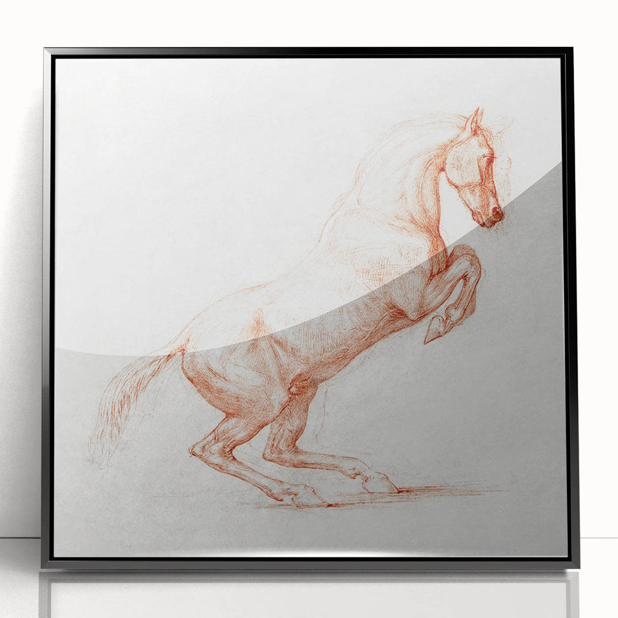 Romanticism Art: "Prancing Horse Sketch" by George Stubbs