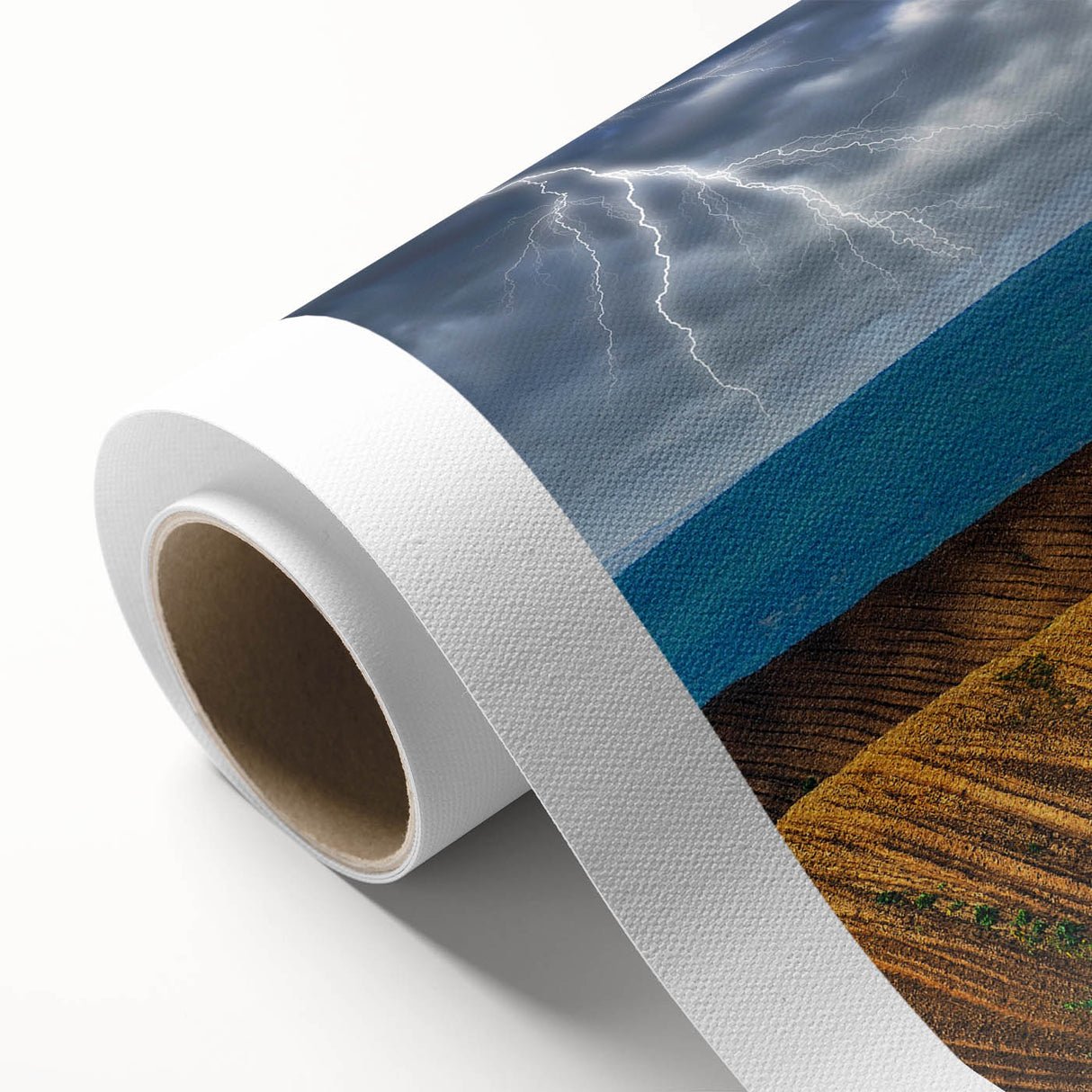 Art Deco poster of a European scenery in Ukraine with muted earth tones on rolled canvas, ideal for nursery wall art.