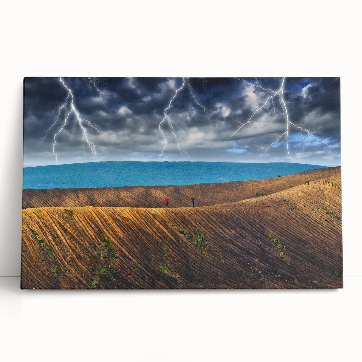 Black and white stretched canvas featuring a large panoramic view of a European cityscape, ideal for kitchen wall art.