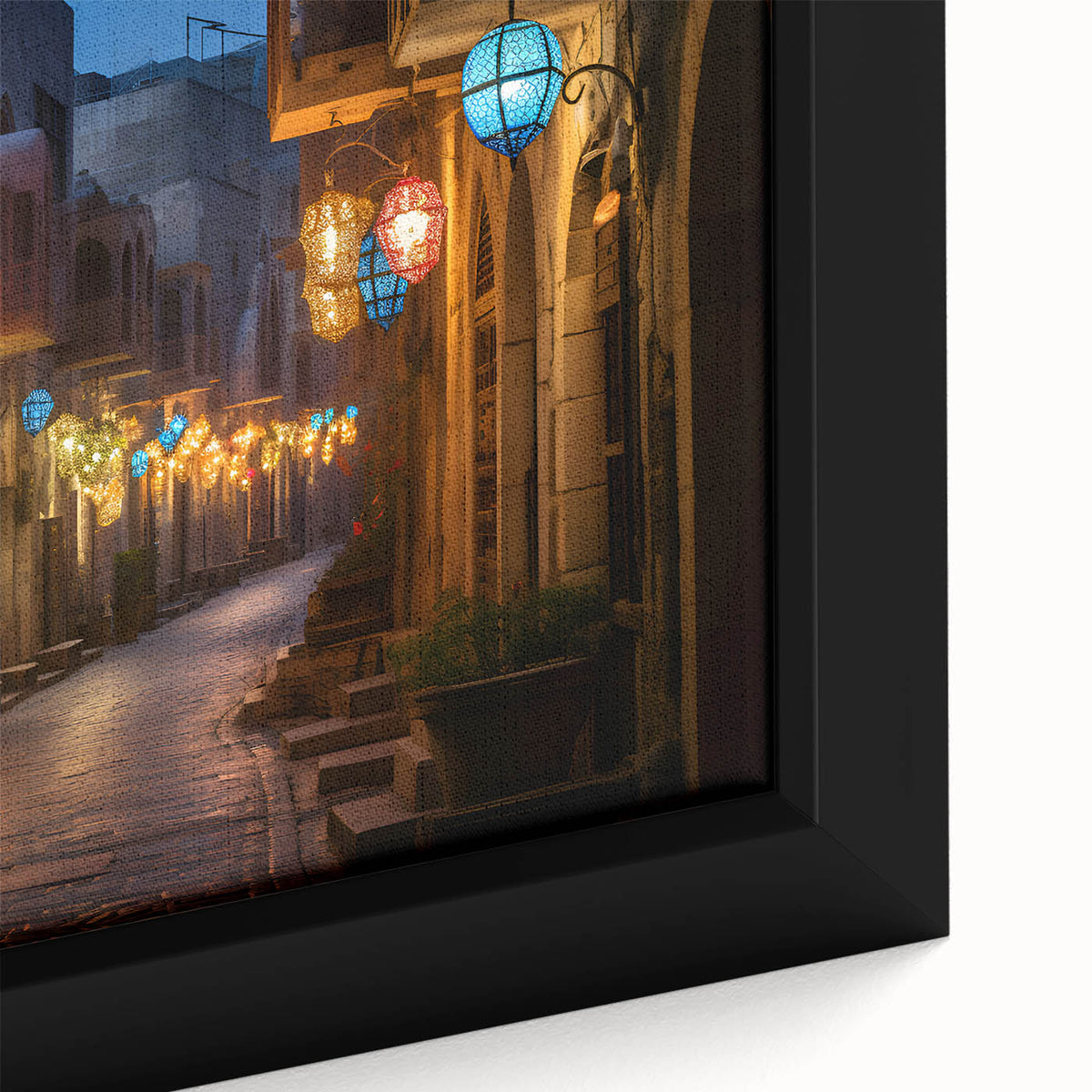 Black wall art featuring a textured Dubai skyline in vibrant colors on a large framed canvas, ideal for living room decor.