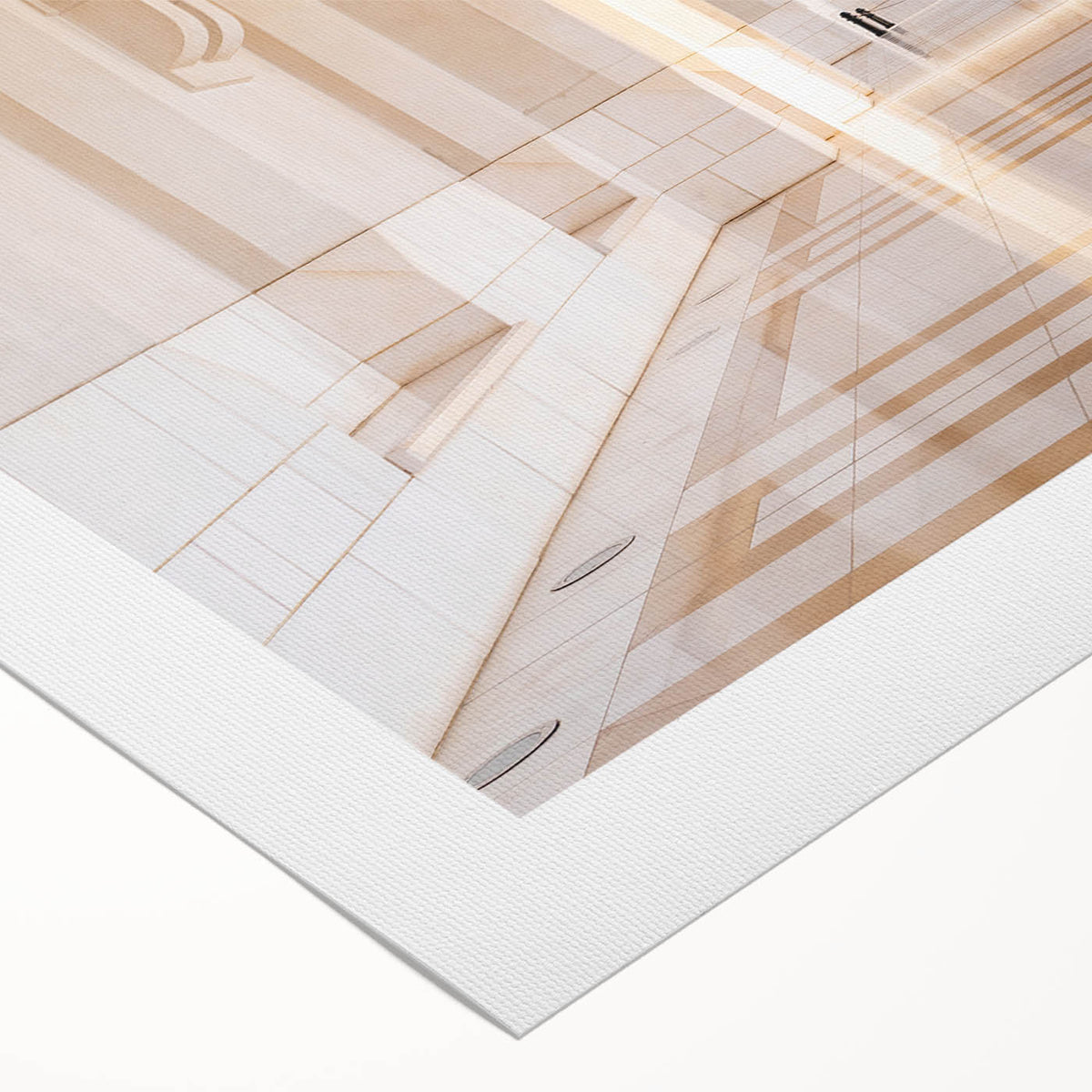 Art deco poster of an Omani landscape on rolled canvas, featuring earth tones, ideal for dining room wall art.