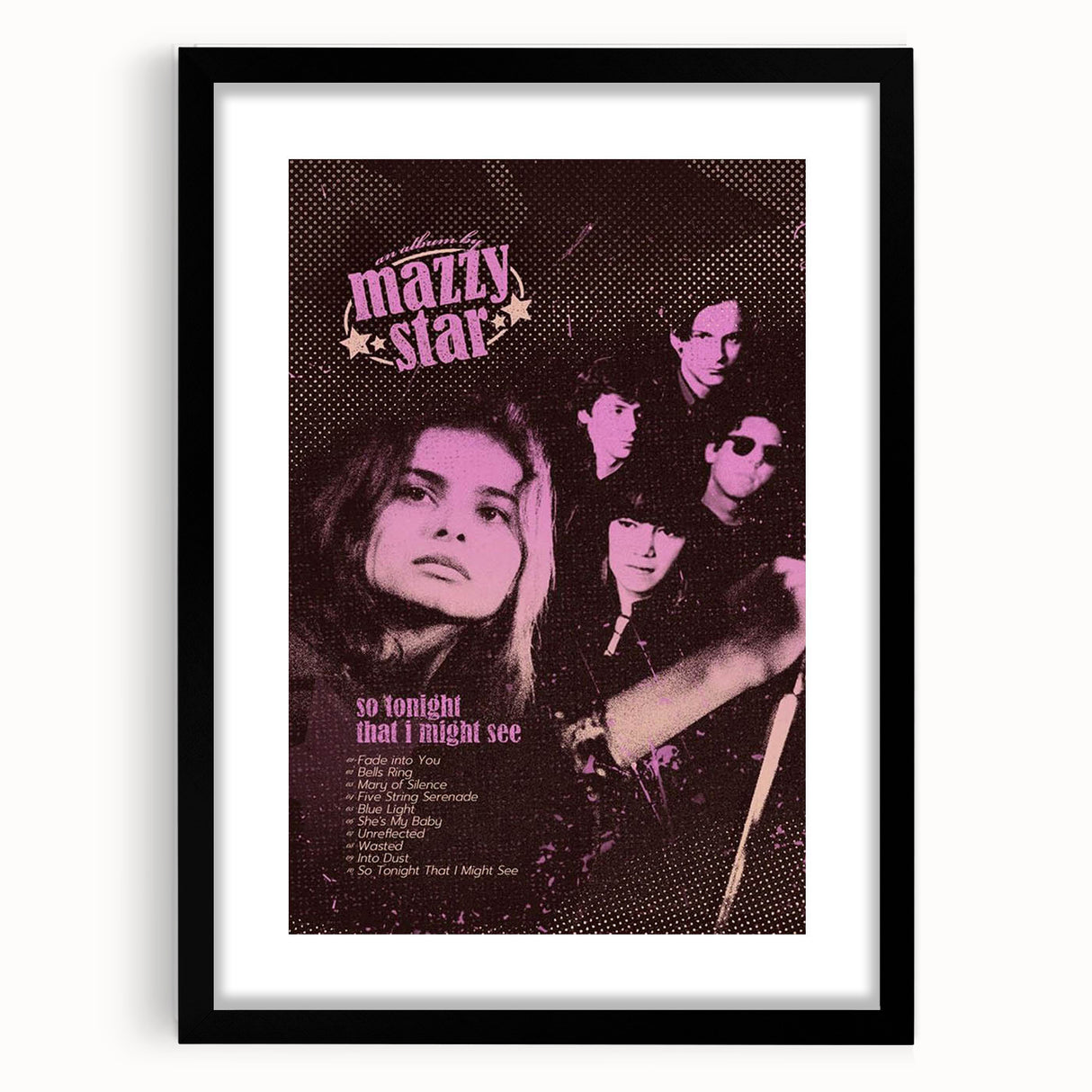 Mazzy Star So Tonight That I Might See Poster - Retro Music Art
