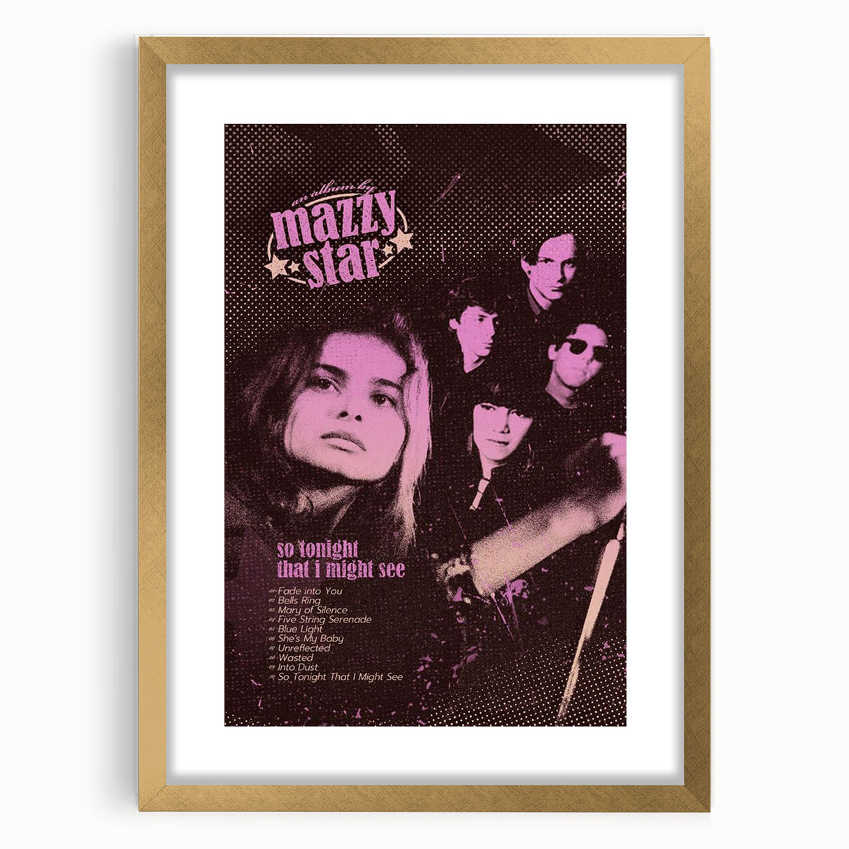 Mazzy Star So Tonight That I Might See Poster - Retro Music Art