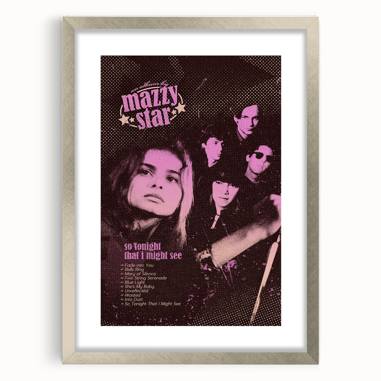 Mazzy Star So Tonight That I Might See Poster - Retro Music Art