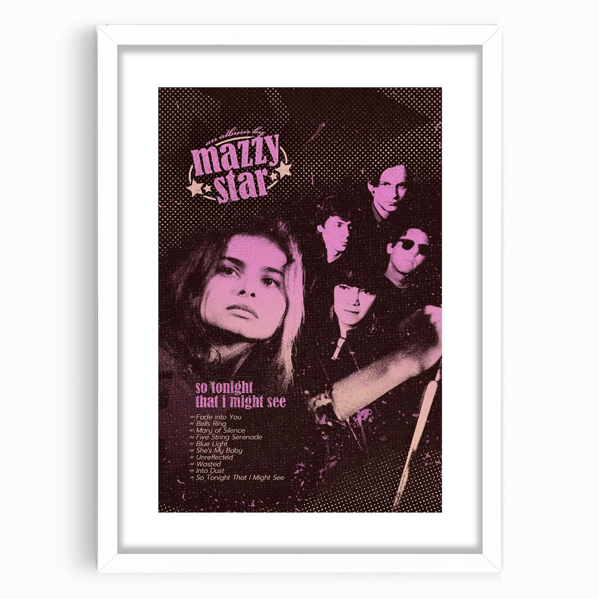 Mazzy Star So Tonight That I Might See Poster - Retro Music Art