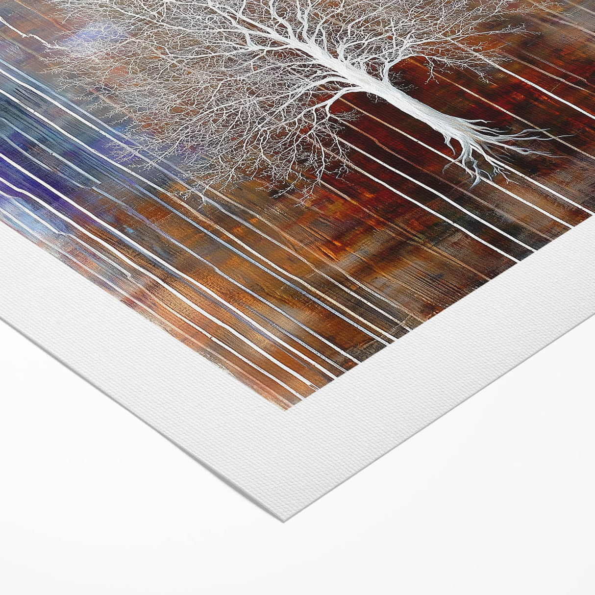 Abstract floral design rolled canvas art featuring vibrant colors and intricate patterns, ideal for modern home decor. Packaged securely in a protective tube.