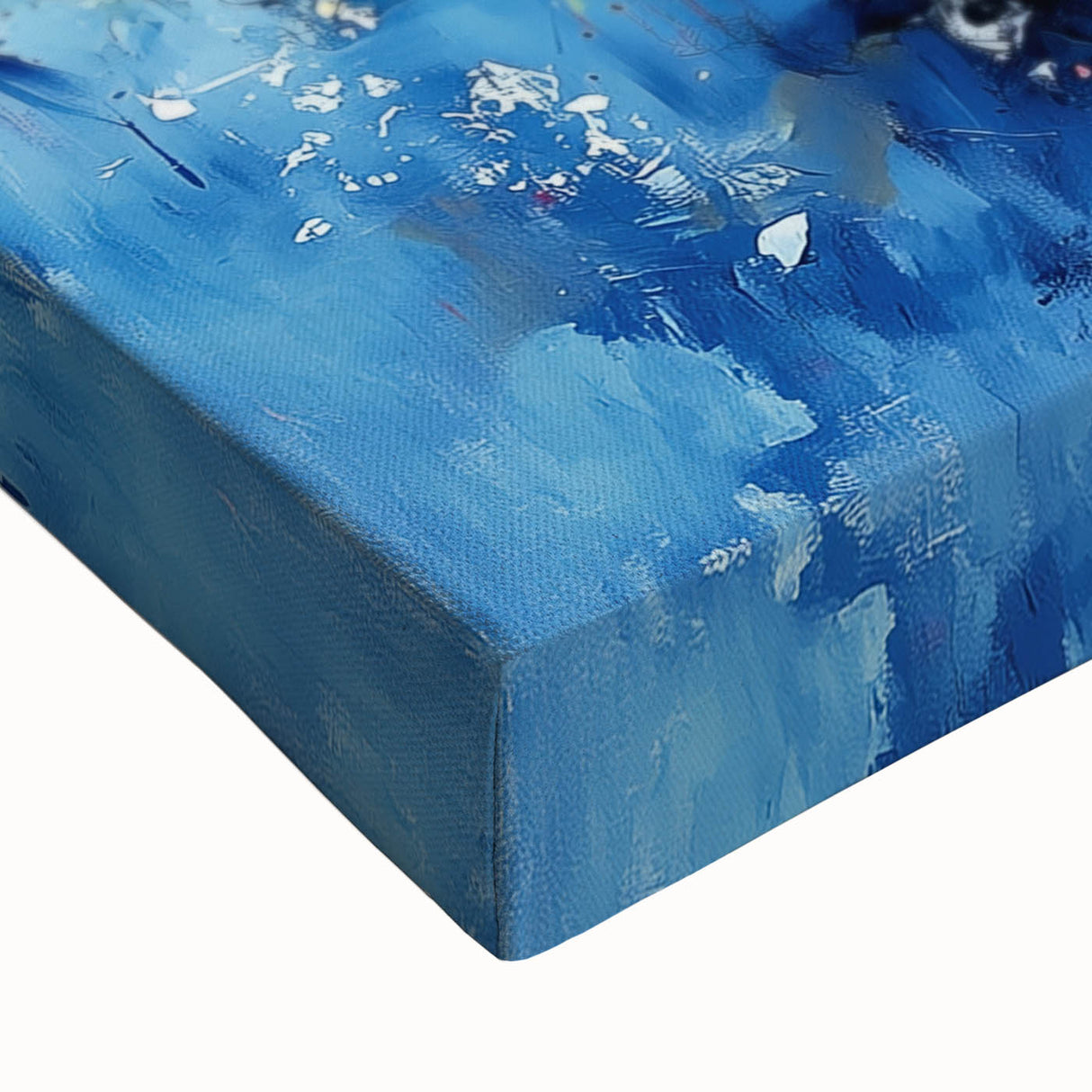 Colorful Abstract Wall Art – Bold Royal Blue, Red & Yellow Canvas