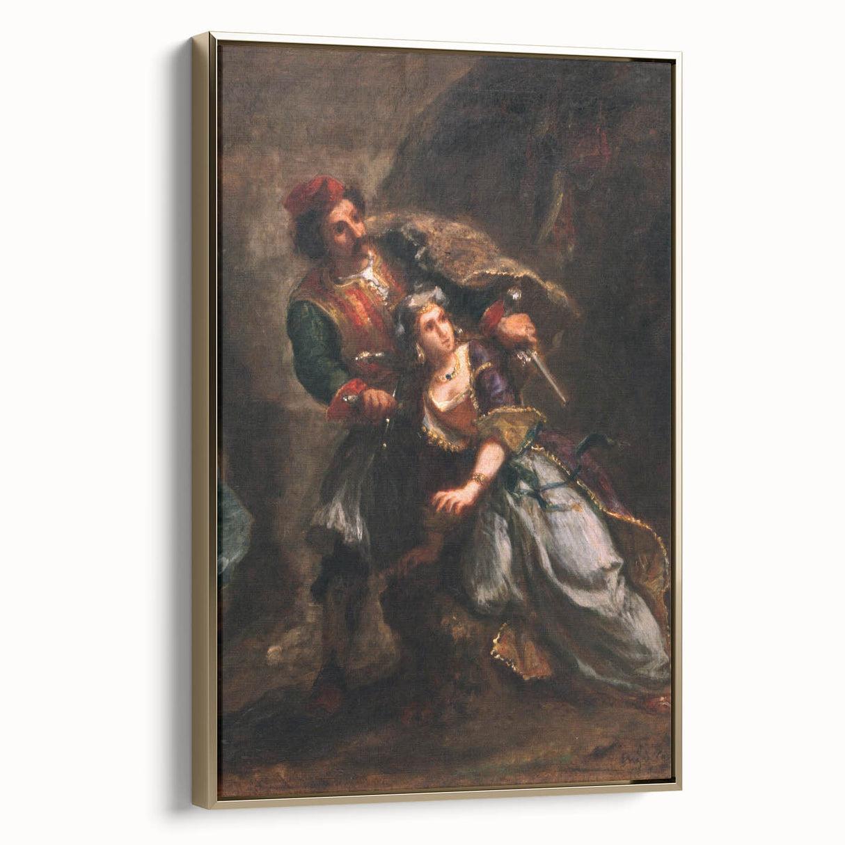 Historical Romanticism Canvas: Selim and Zuleika - Classic Romantic Art