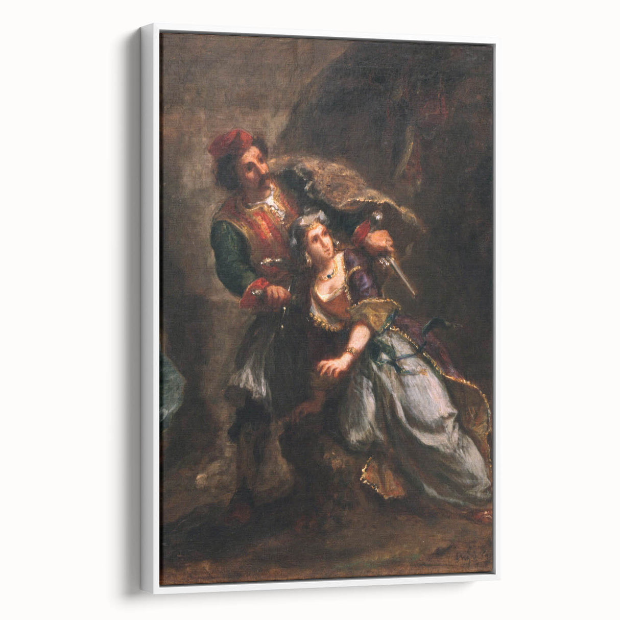 Historical Romanticism Canvas: Selim and Zuleika - Classic Romantic Art