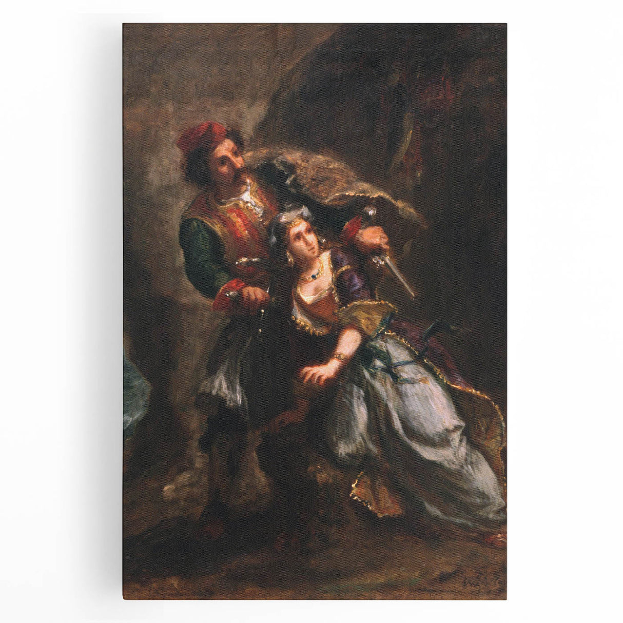 Historical Romanticism Canvas: Selim and Zuleika - Classic Romantic Art