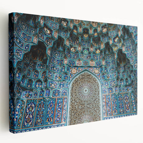 Large canvas print featuring a Moroccan landscape in earthy tones, ideal for kitchen wall art.