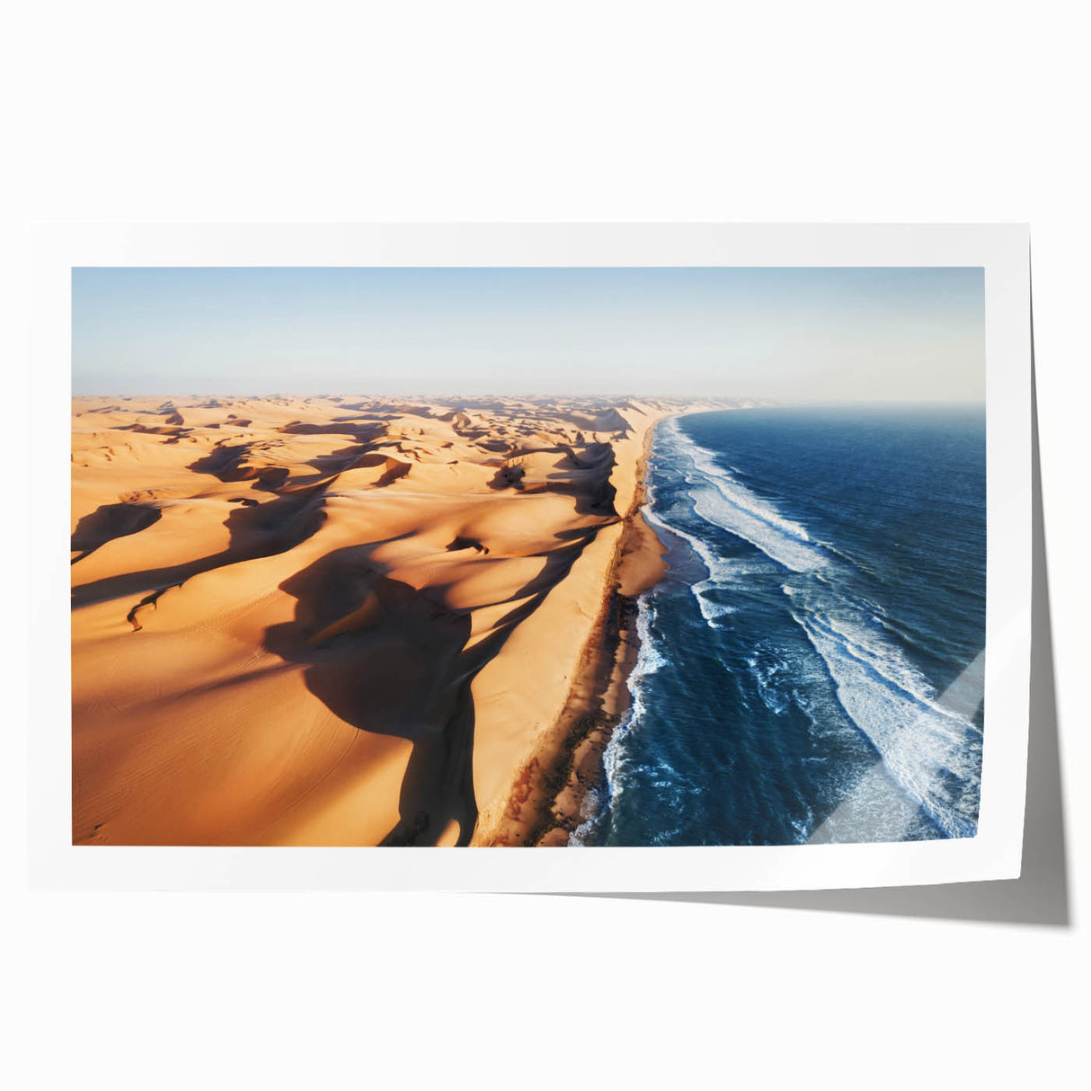 Extra large rolled print of an African Namibian landscape, featuring muted earth tones, ideal for dining room wall art.