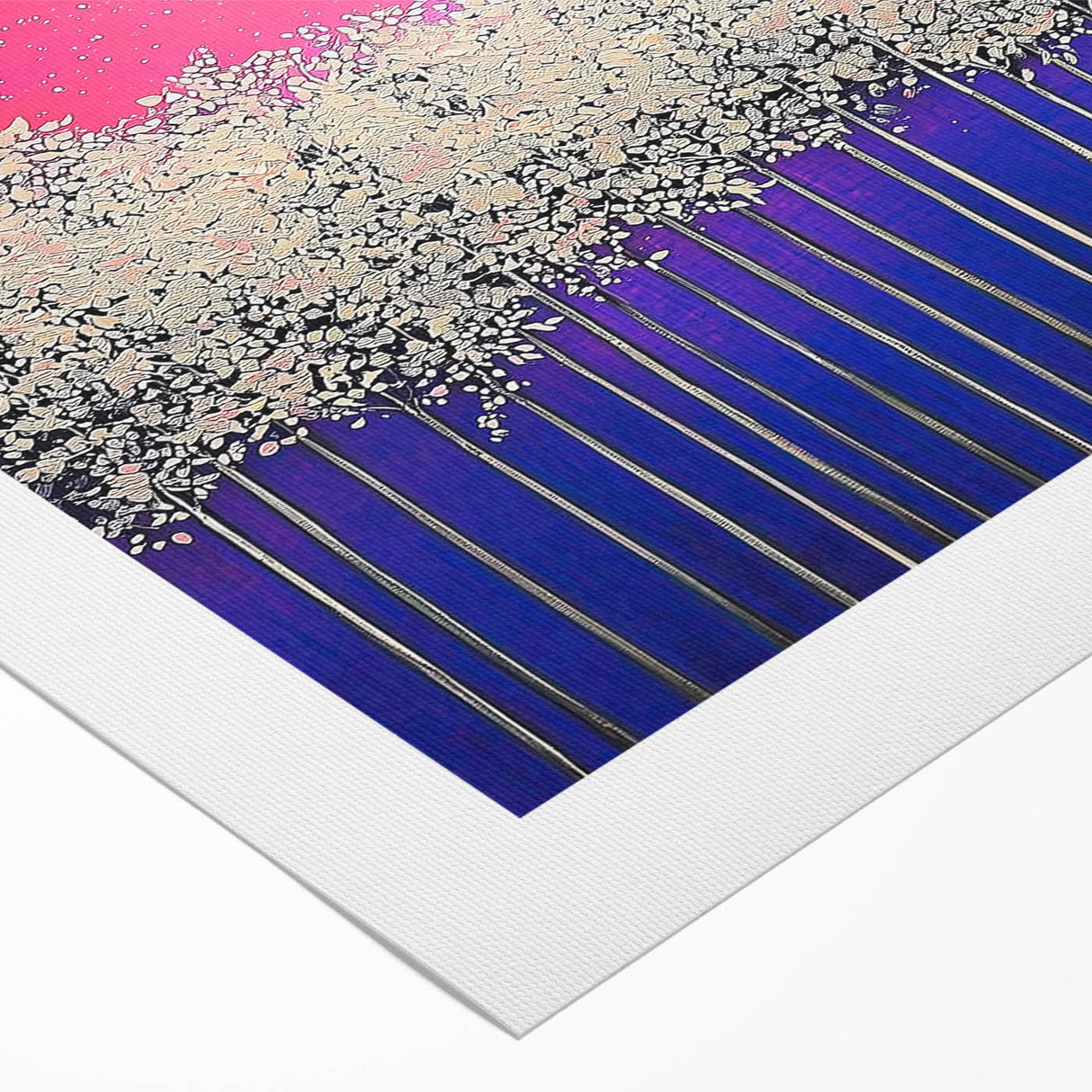 Abstract landscape canvas art showcasing vibrant colors and dynamic brush strokes, rolled for shipping in a protective tube, ideal for modern home decor.