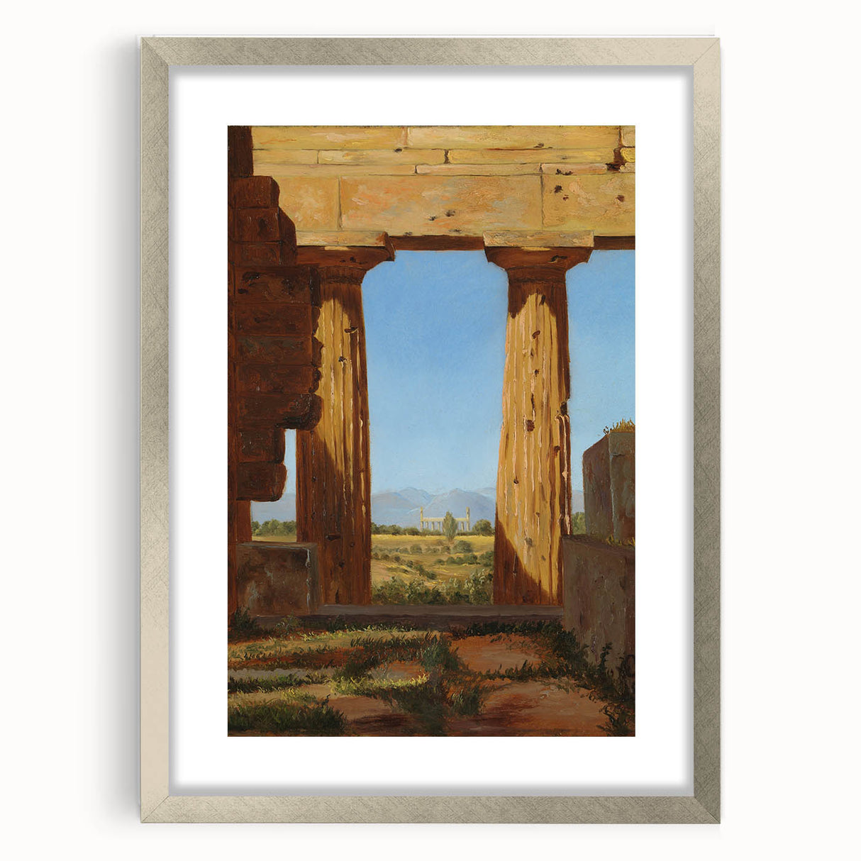 Romanticism Art: Temple of Neptune at Paestum - Historic Landscape Print