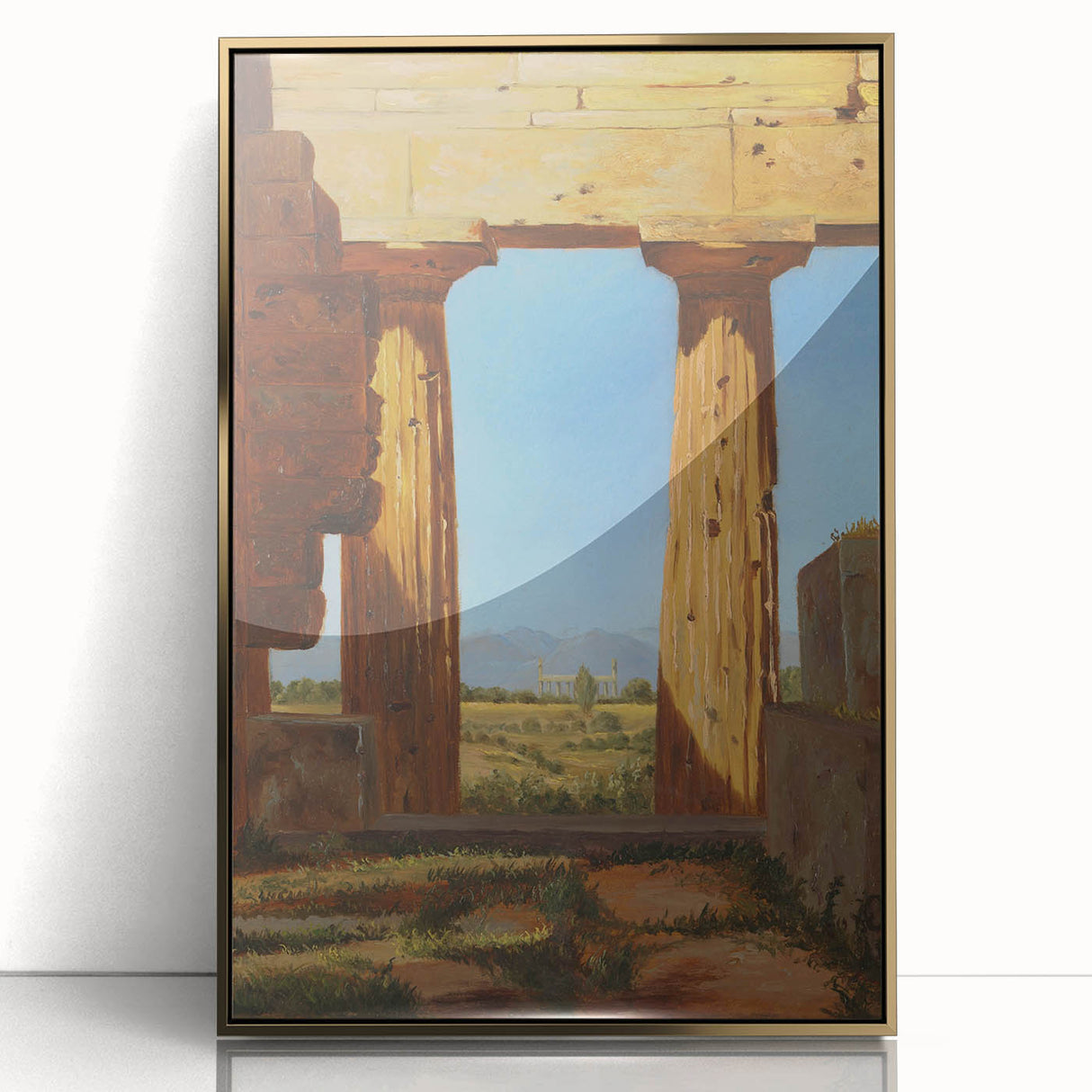 Romanticism Art: Temple of Neptune at Paestum - Historic Landscape Print