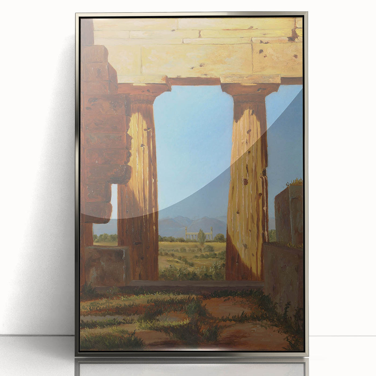 Romanticism Art: Temple of Neptune at Paestum - Historic Landscape Print