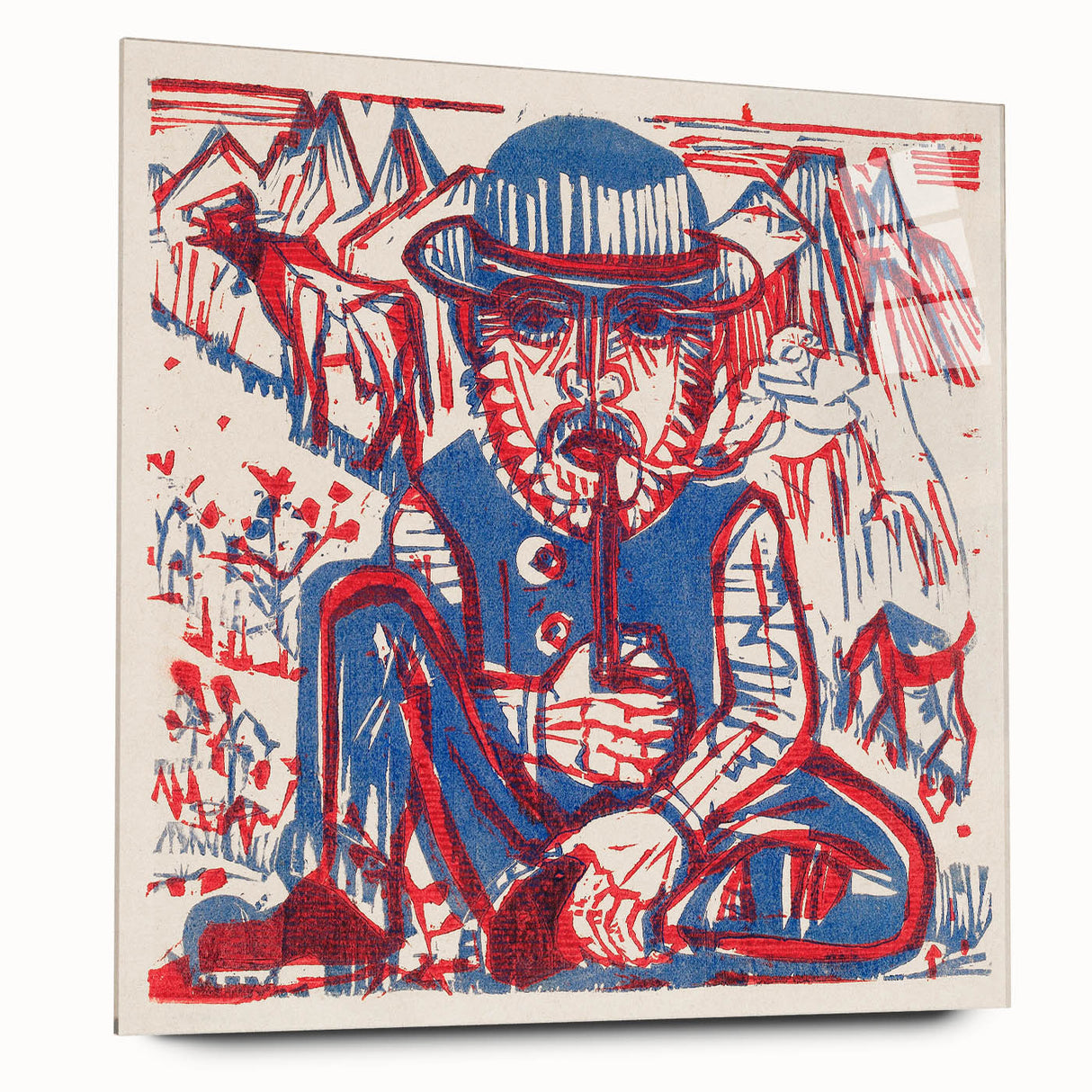 Expressionist Art - Smoking Peasant by Ernst Ludwig Kirchner