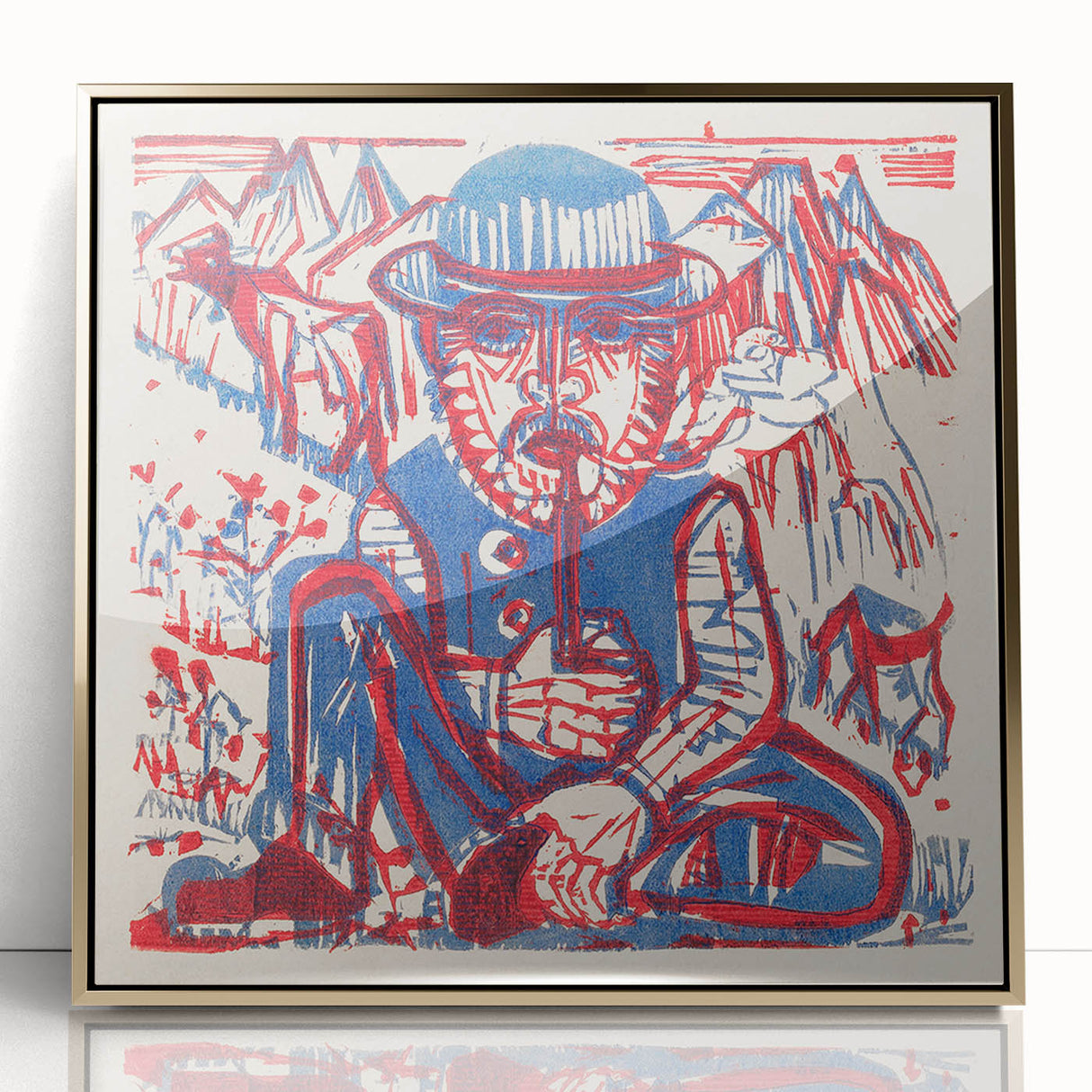 Expressionist Art - Smoking Peasant by Ernst Ludwig Kirchner