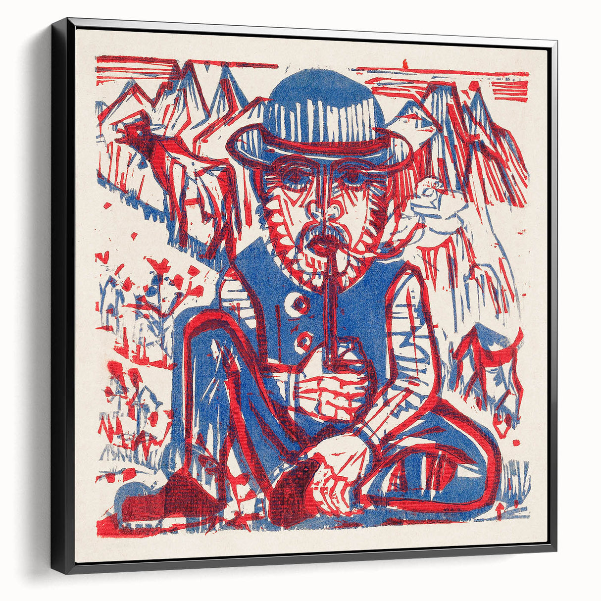 Expressionist Art - Smoking Peasant by Ernst Ludwig Kirchner