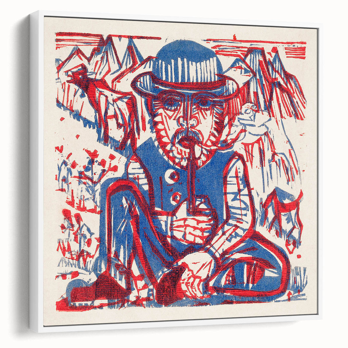 Expressionist Art - Smoking Peasant by Ernst Ludwig Kirchner