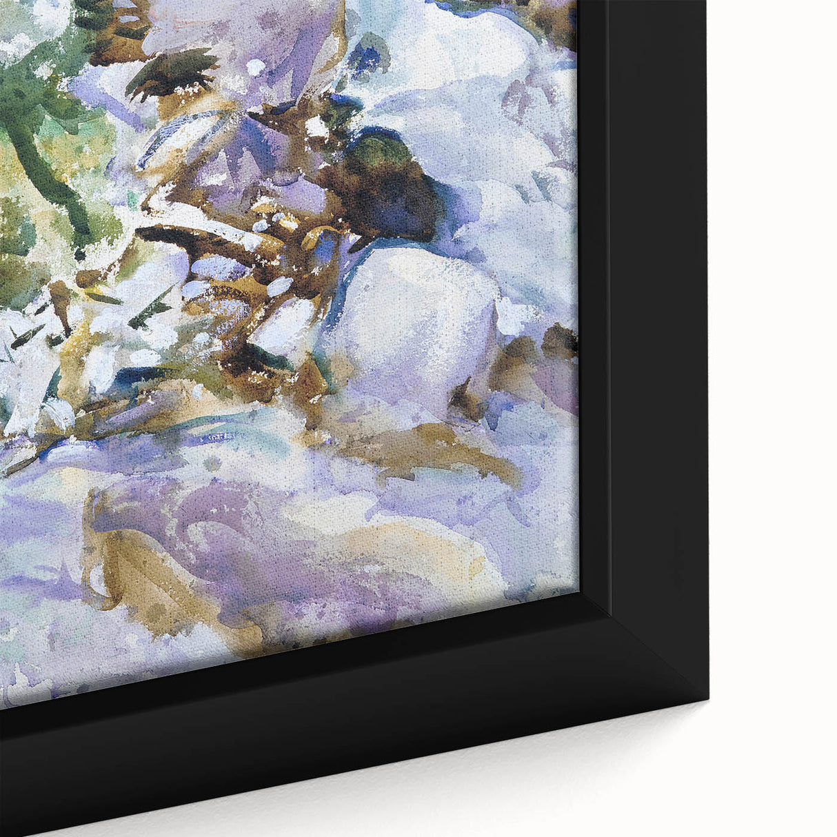 Romanticism Art: Rushing Brook - Dynamic Watercolor by John Sargent