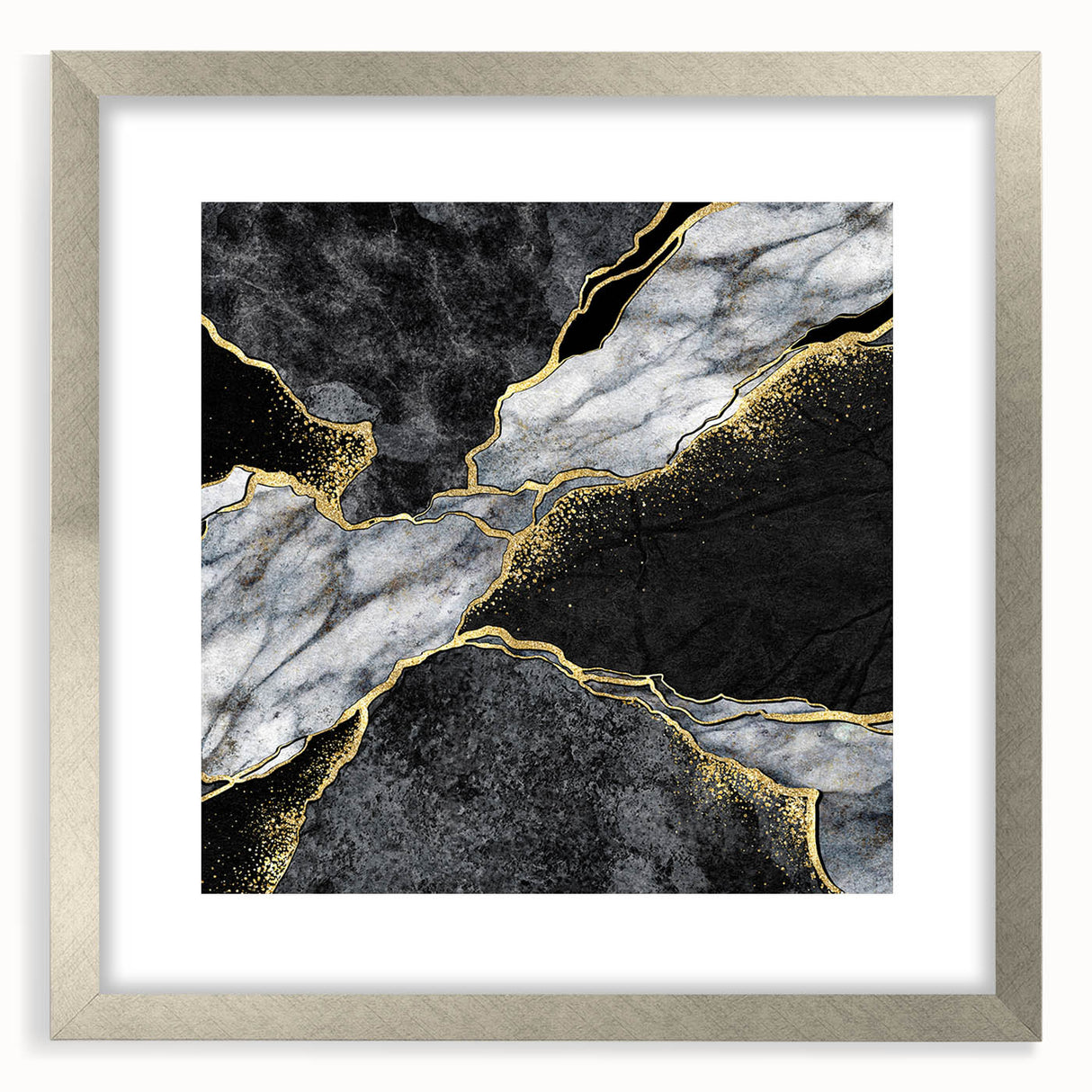 Luxury Black and Gold Marble Bedroom Wall Art – Framed & Canvas