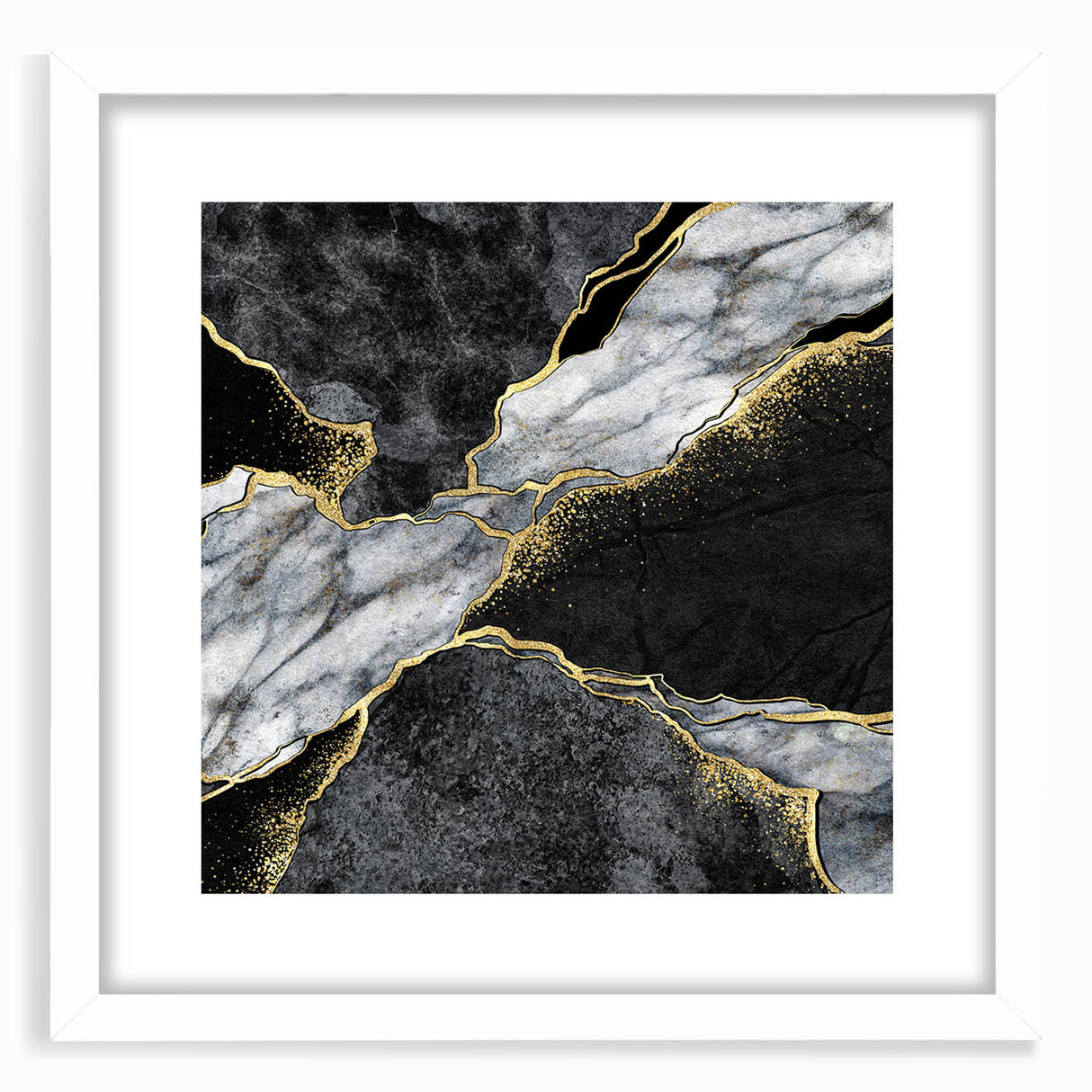 Luxury Black and Gold Marble Bedroom Wall Art – Framed & Canvas