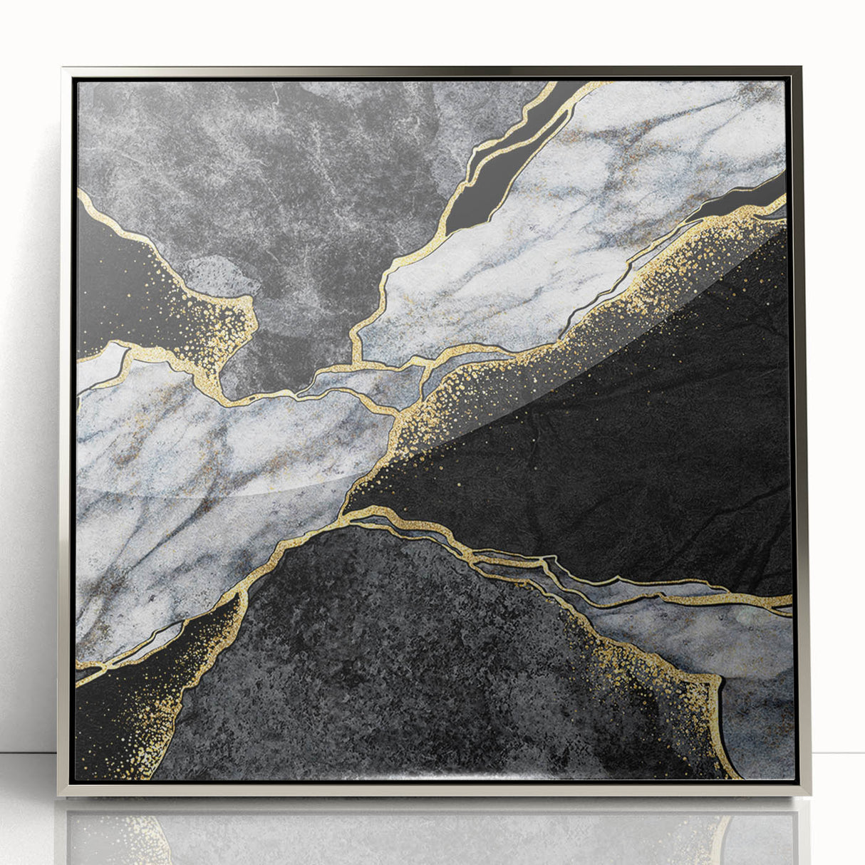 Luxury Black and Gold Marble Bedroom Wall Art – Framed & Canvas