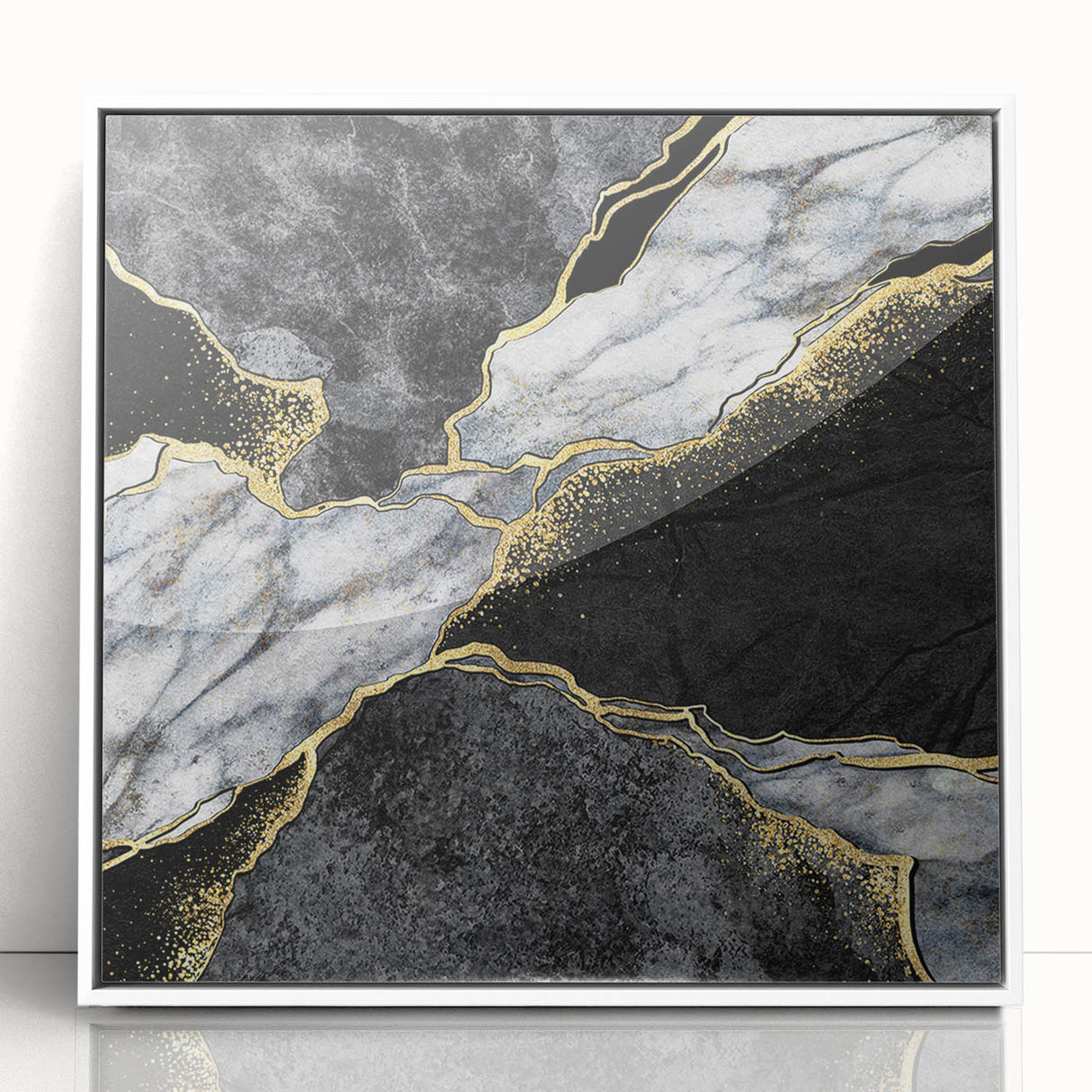 Luxury Black and Gold Marble Bedroom Wall Art – Framed & Canvas