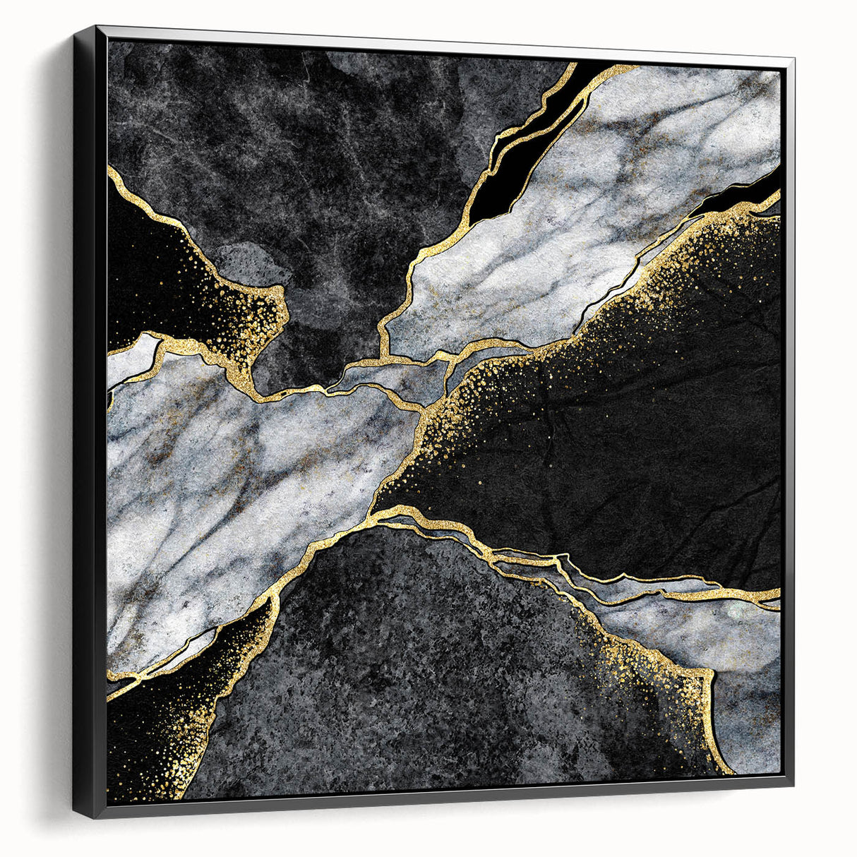 Luxury Black and Gold Marble Bedroom Wall Art – Framed & Canvas