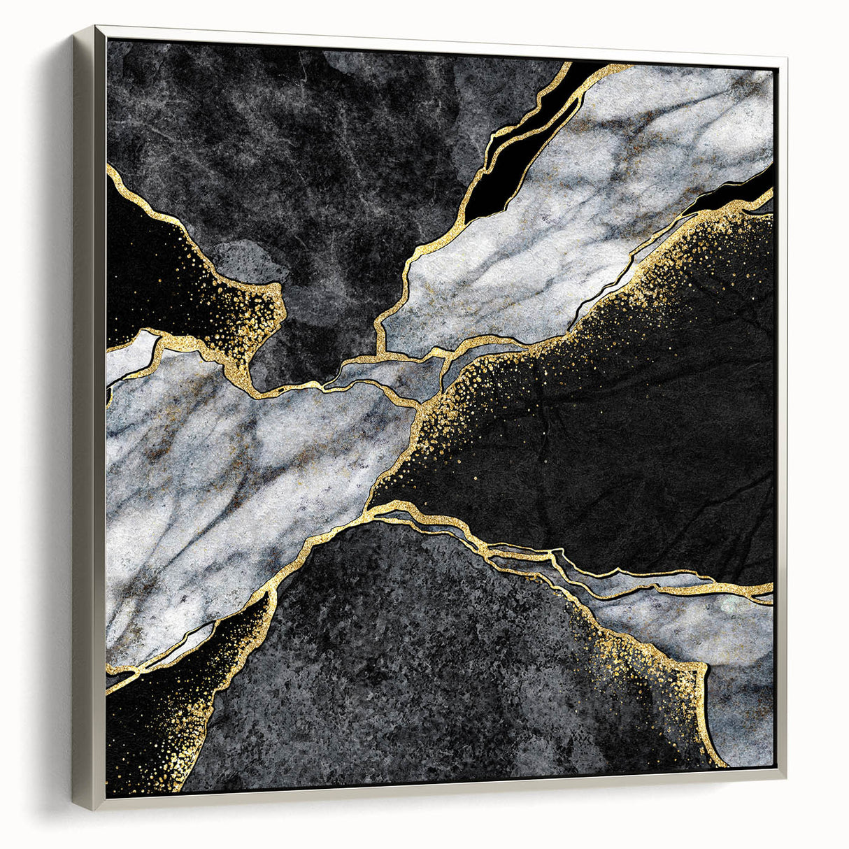 Luxury Black and Gold Marble Bedroom Wall Art – Framed & Canvas