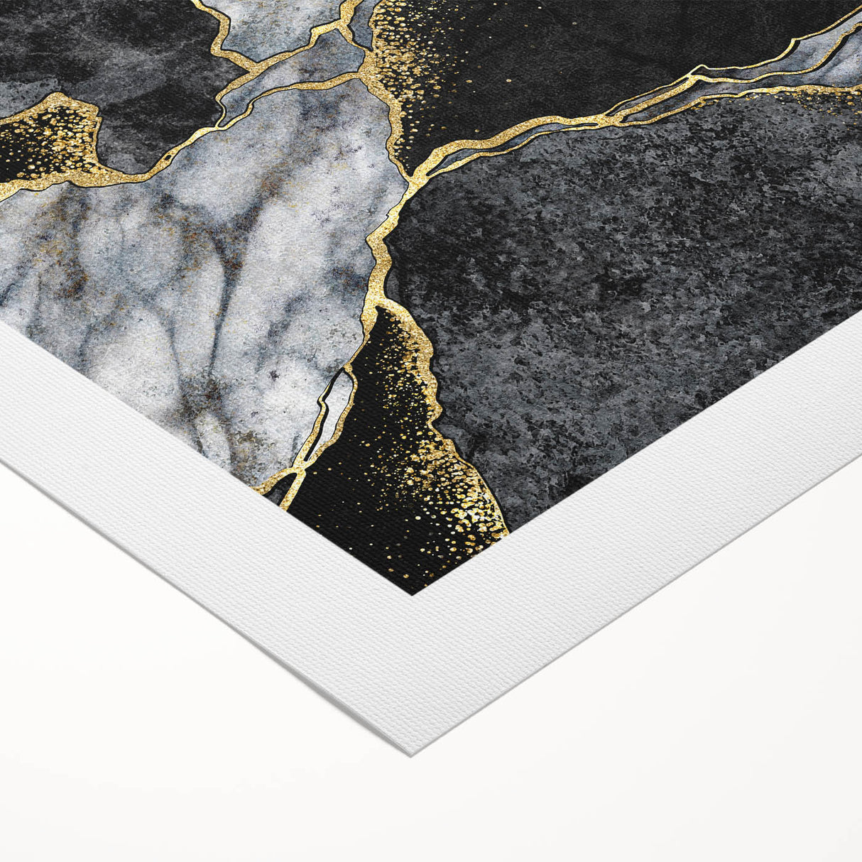 Luxury Black and Gold Marble Bedroom Wall Art – Framed & Canvas