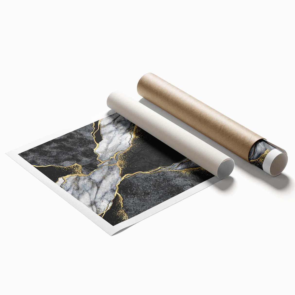 Luxury Black and Gold Marble Bedroom Wall Art – Framed & Canvas