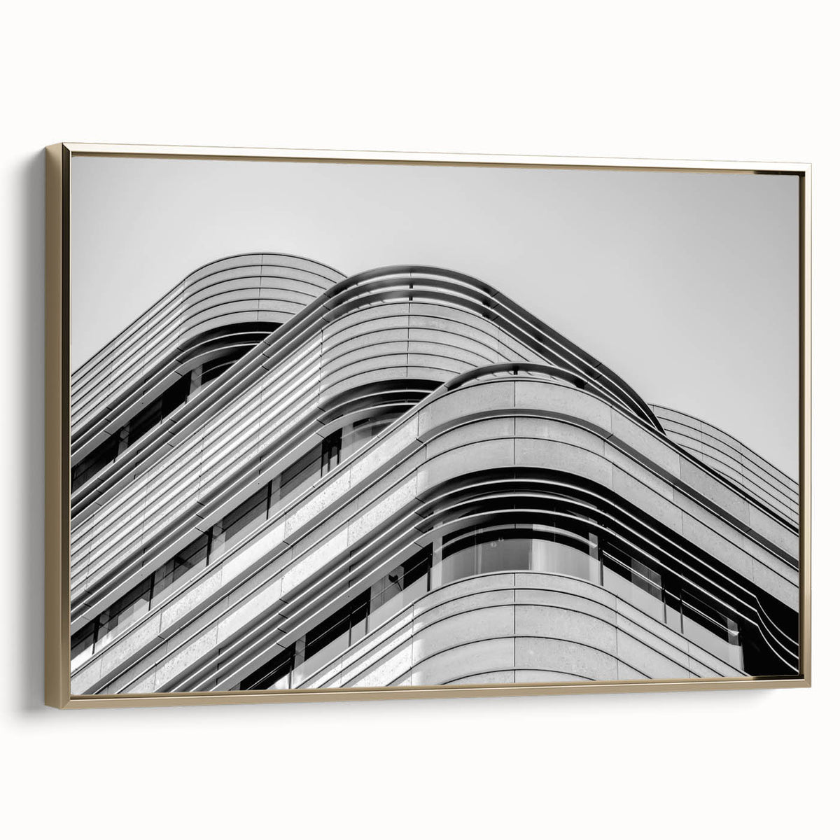 Landscape art painting of London on framed canvas, featuring muted gold and black tones, ideal for bedroom wall decor.