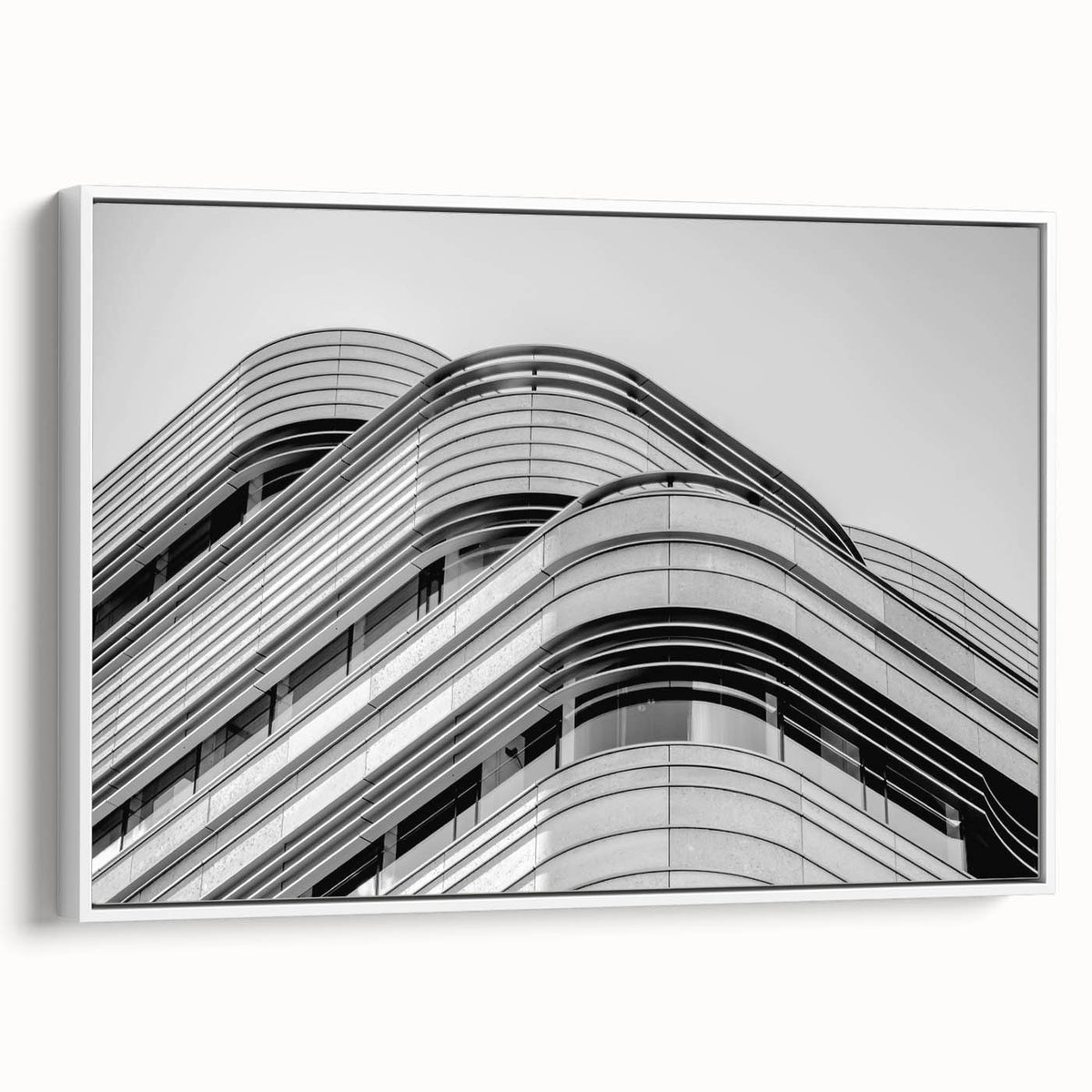Vintage poster art of London scenery on extra-large framed canvas, featuring vibrant colors against a black background.