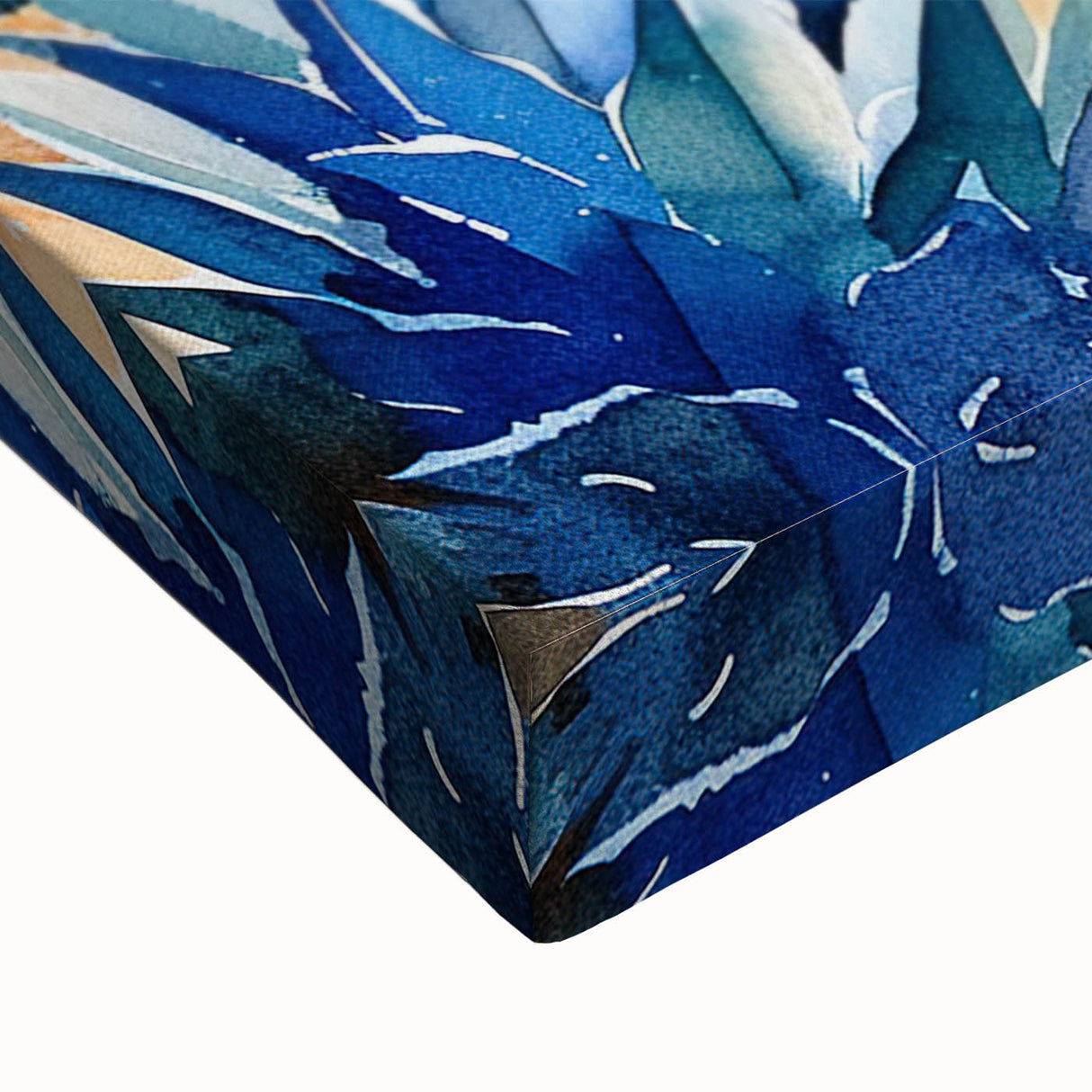 Large art of a black and white Oaxaca landscape on stretched canvas, ideal for bedroom wall decor.