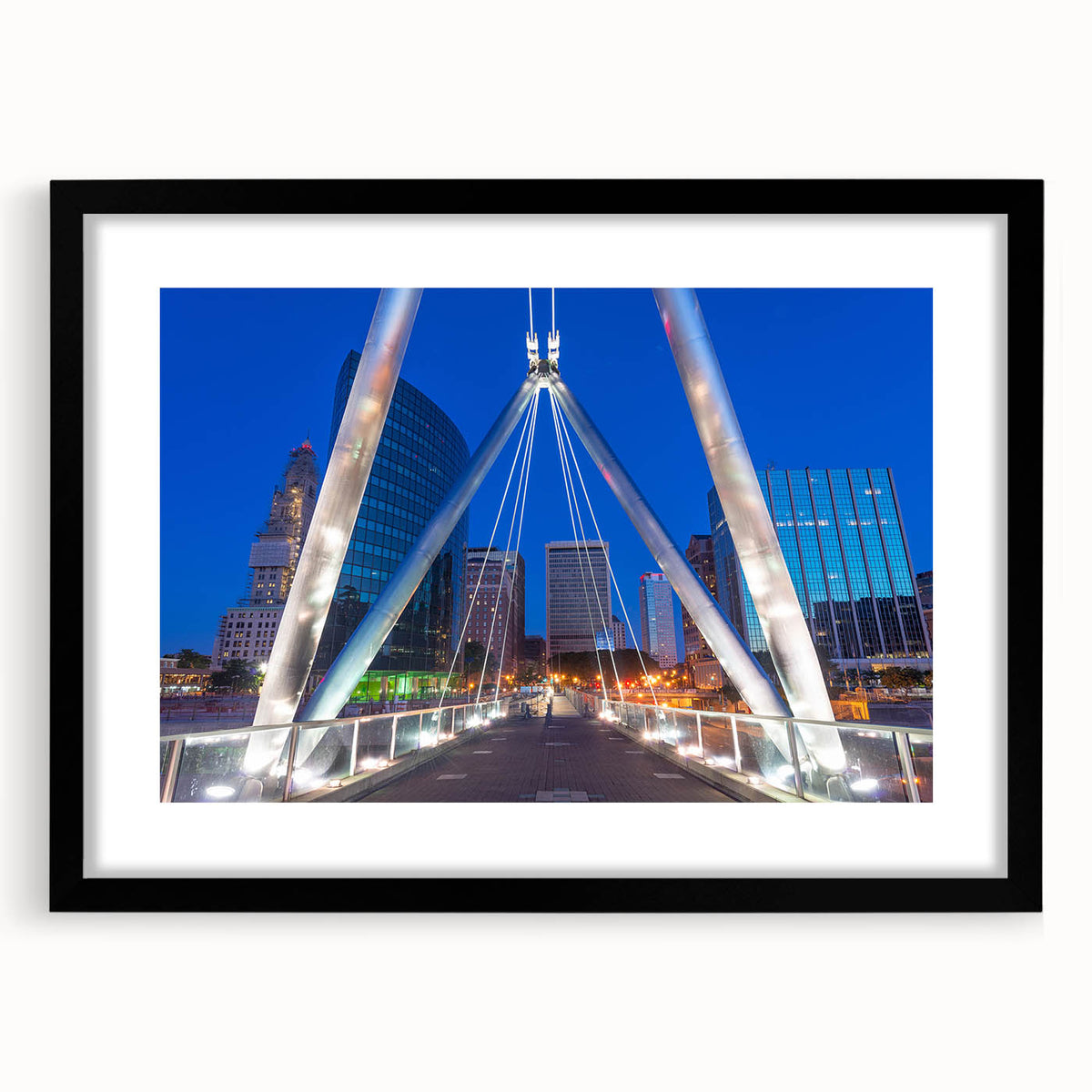 Abstract art print of a vibrant, colorful Connecticut landscape on a textured, extra large canvas.