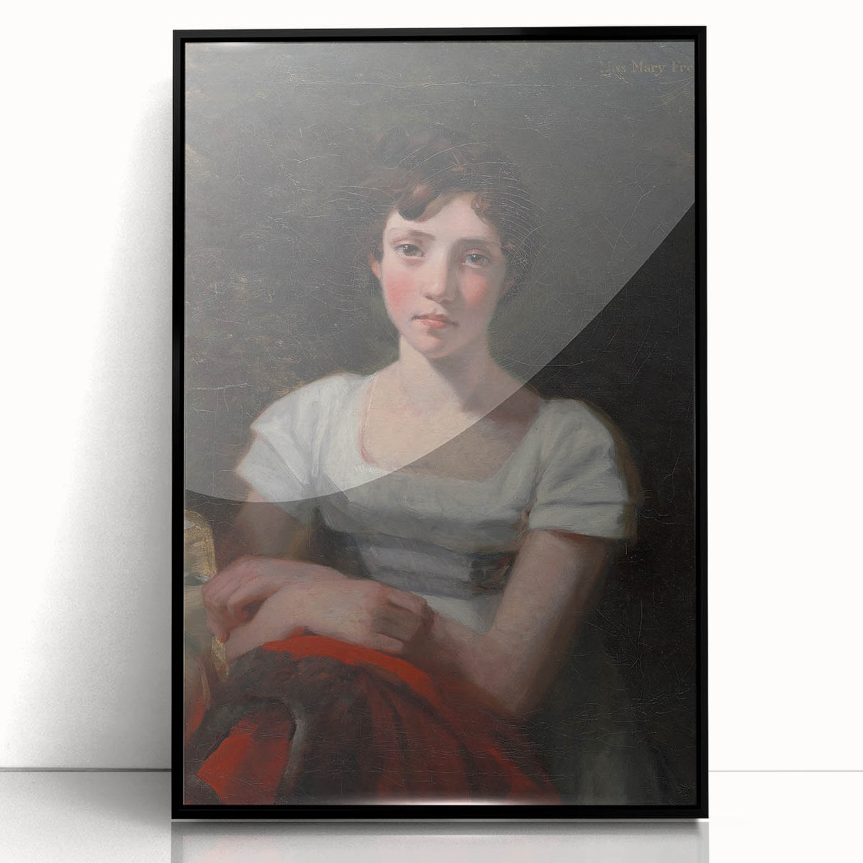 Romanticism Art - Portrait of Mary Freer on Historical Canvas