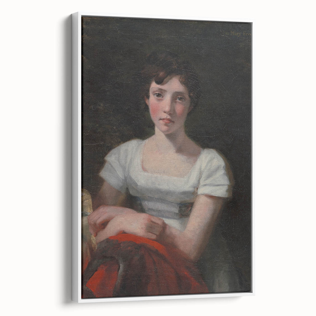 Romanticism Art - Portrait of Mary Freer on Historical Canvas