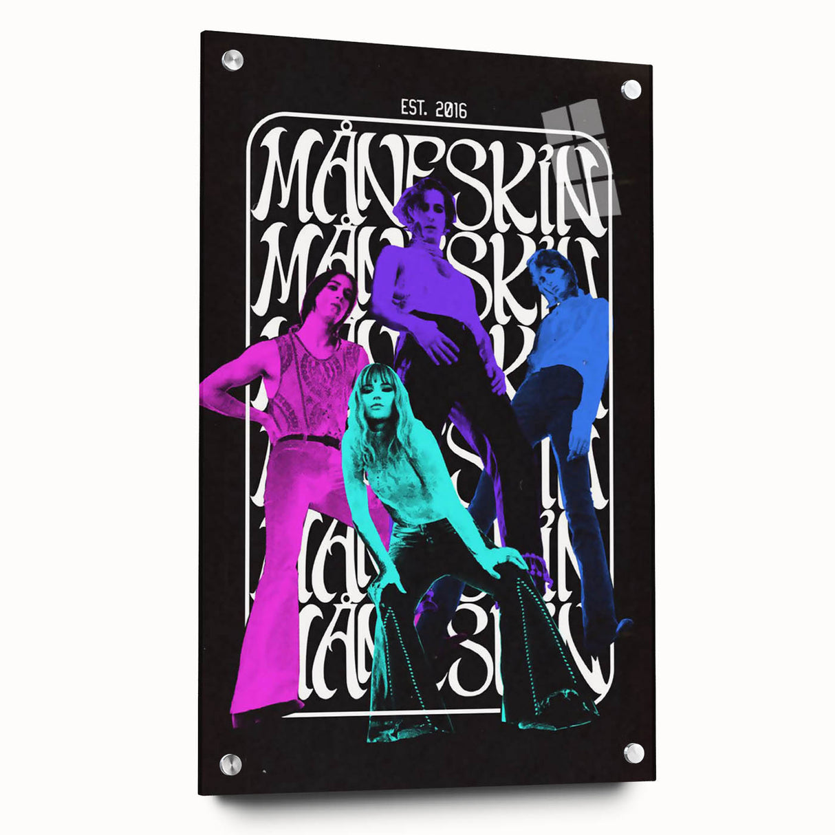 Måneskin Retro Poster – Vibrant Music Art from 2016 Band