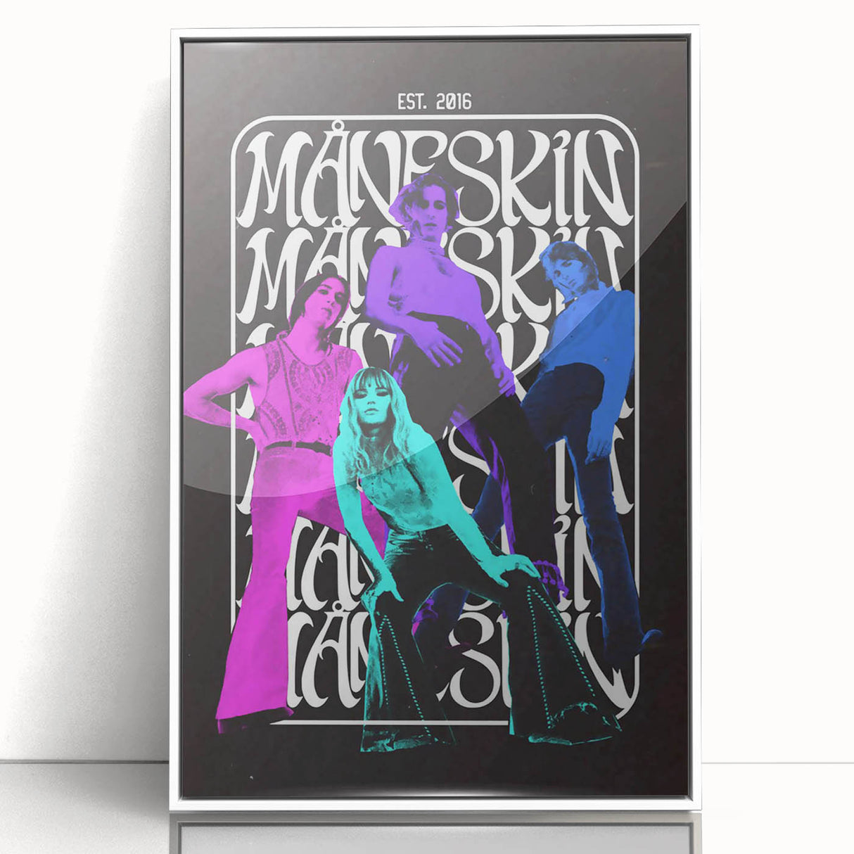 Måneskin Retro Poster – Vibrant Music Art from 2016 Band