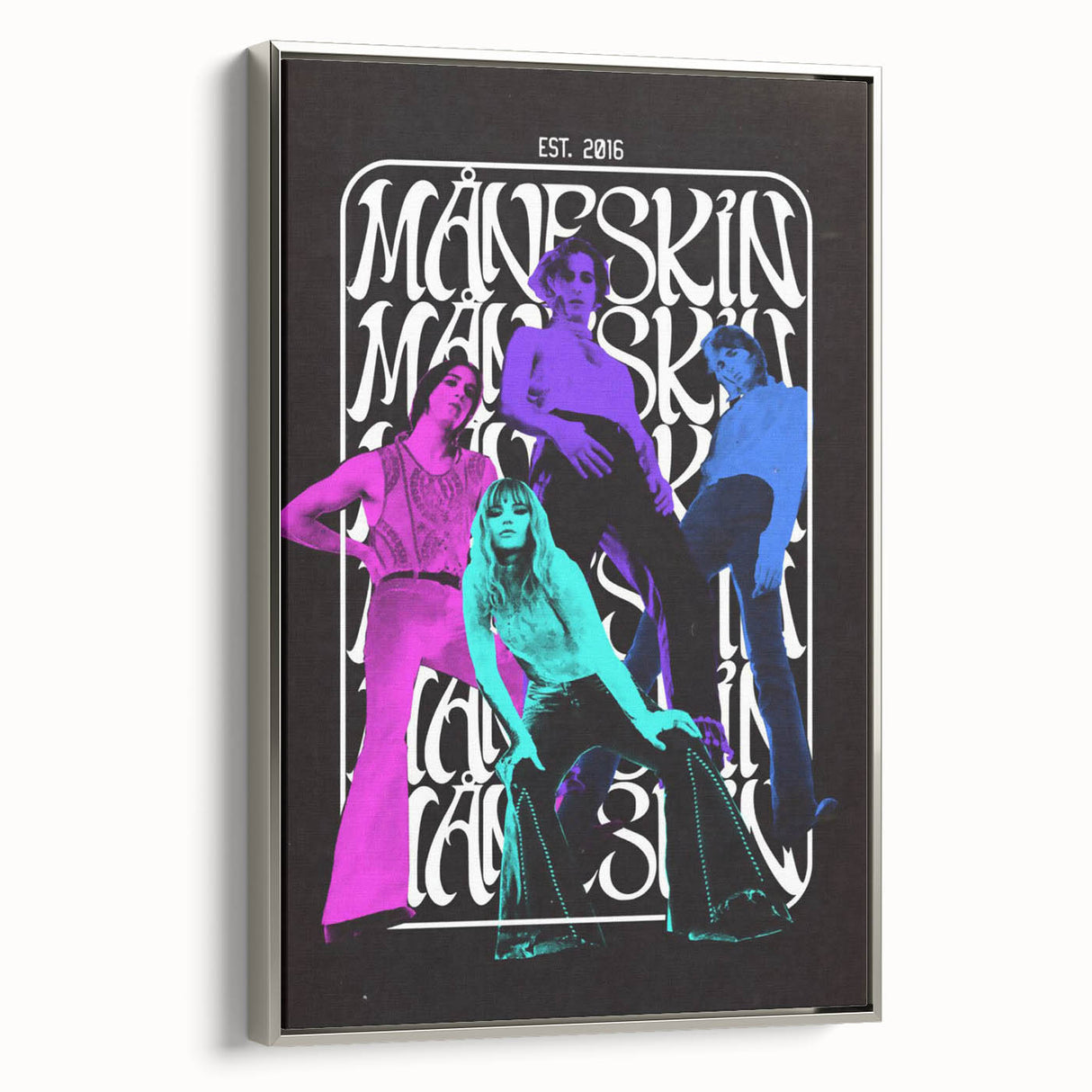 Måneskin Retro Poster – Vibrant Music Art from 2016 Band