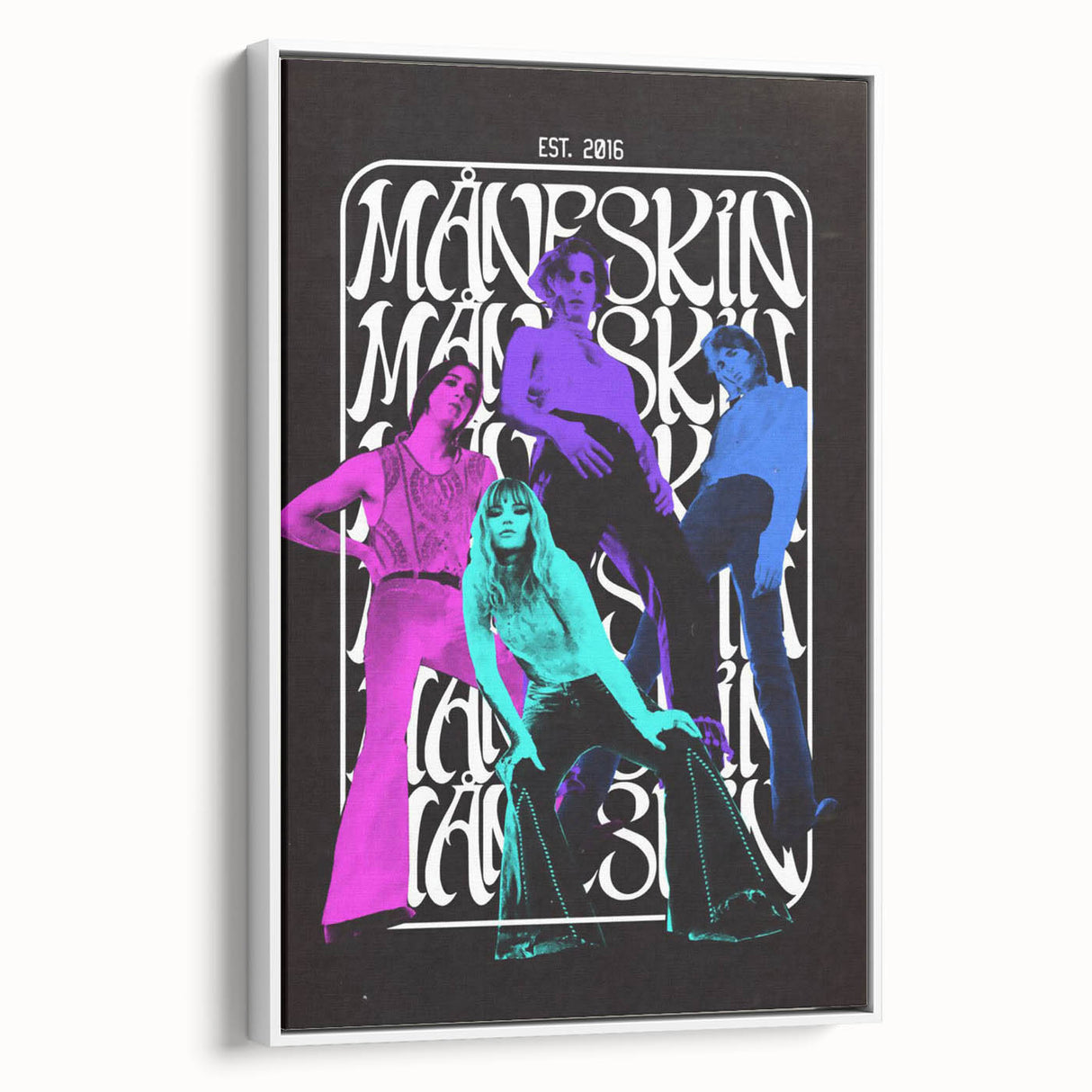 Måneskin Retro Poster – Vibrant Music Art from 2016 Band