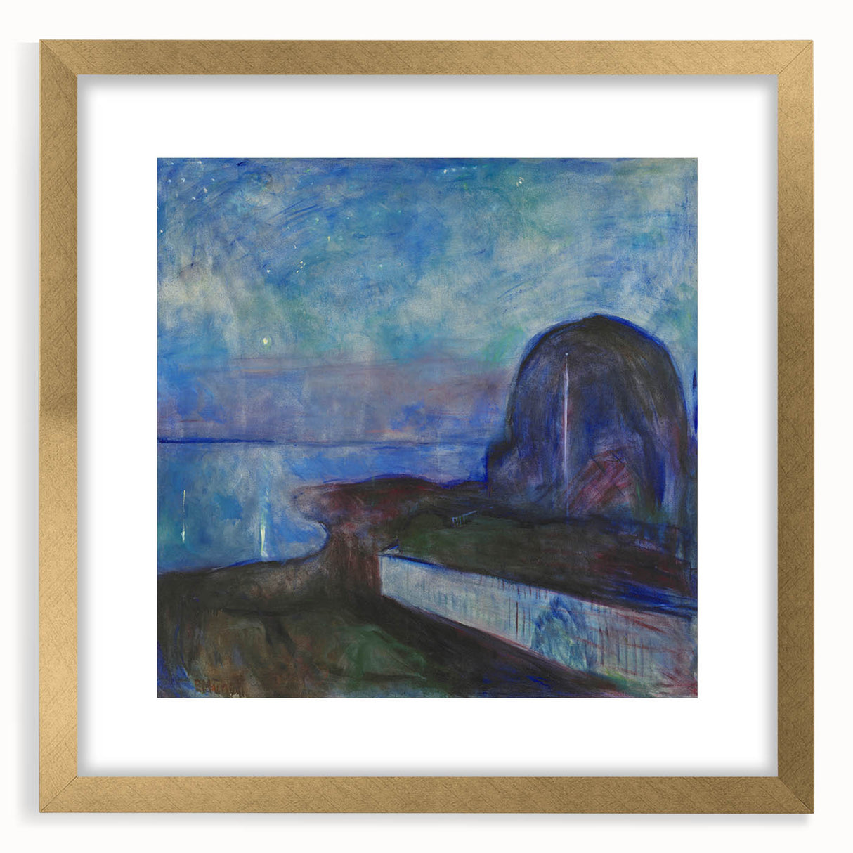 Expressionist Art - Starry Night by Edvard Munch (1893)