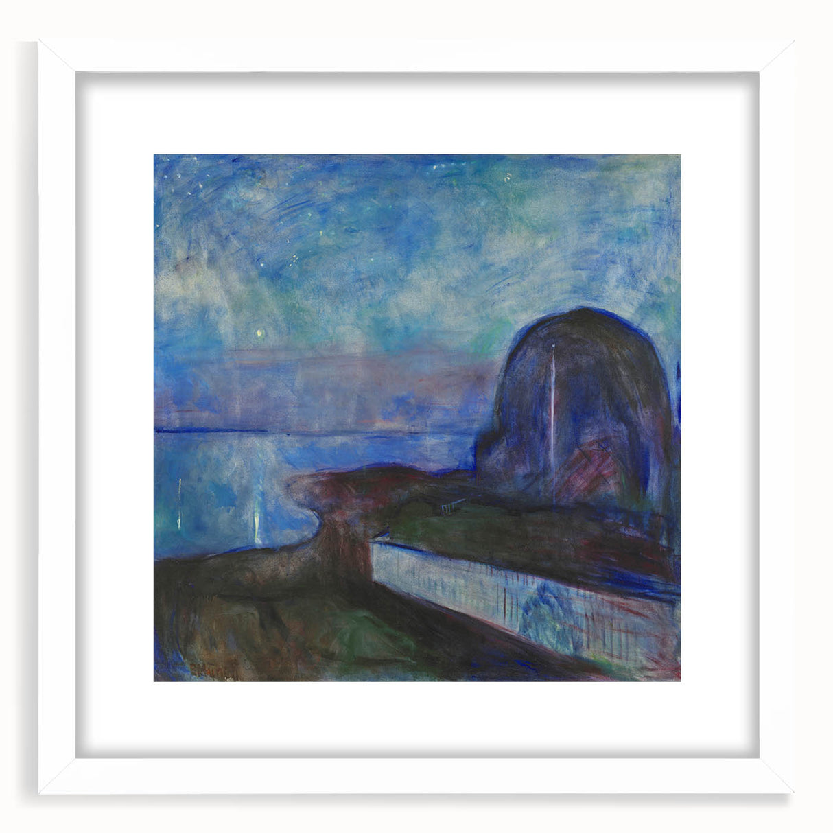 Expressionist Art - Starry Night by Edvard Munch (1893)